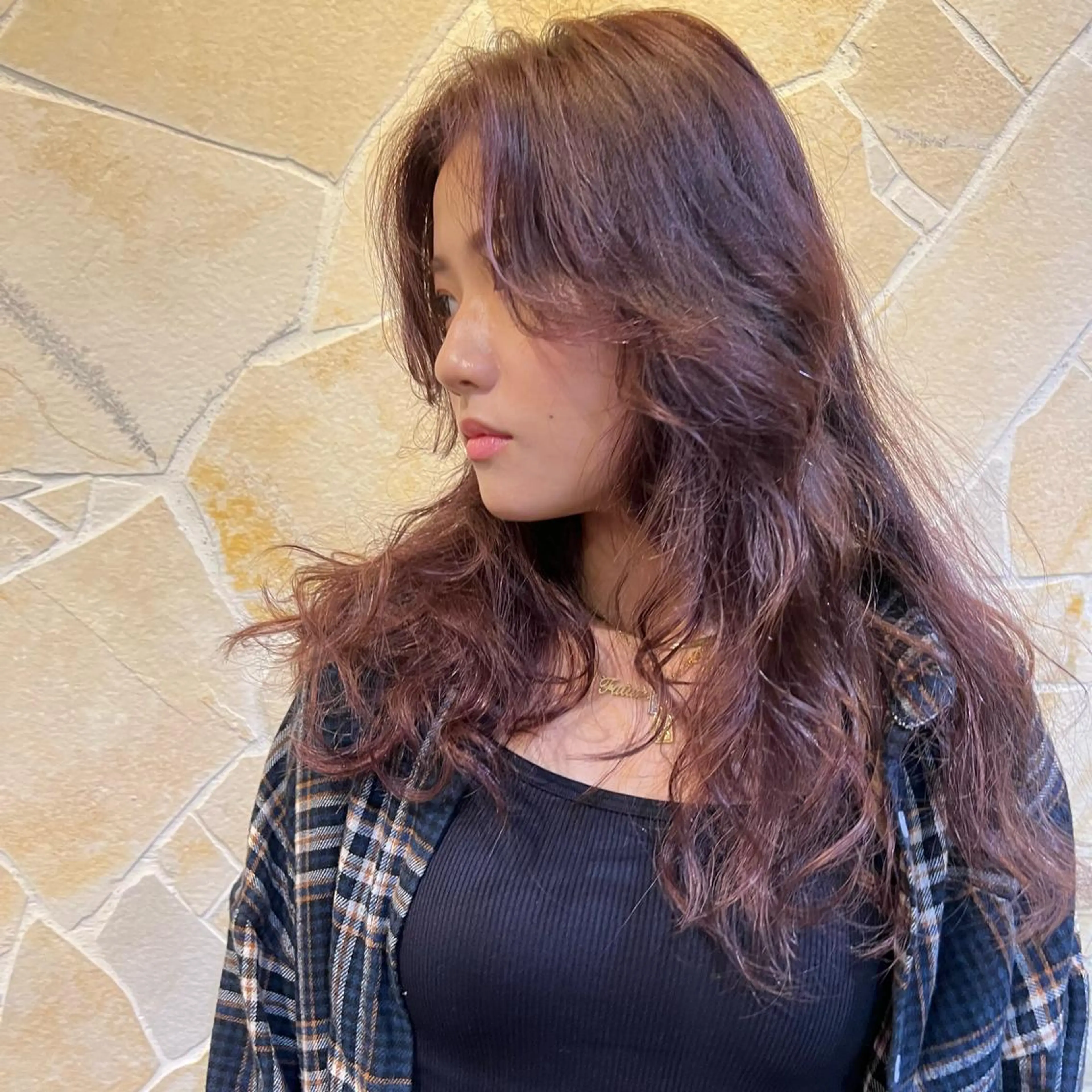 セミロング カラー パーマ and Art おのでらじんのヘアスタイル