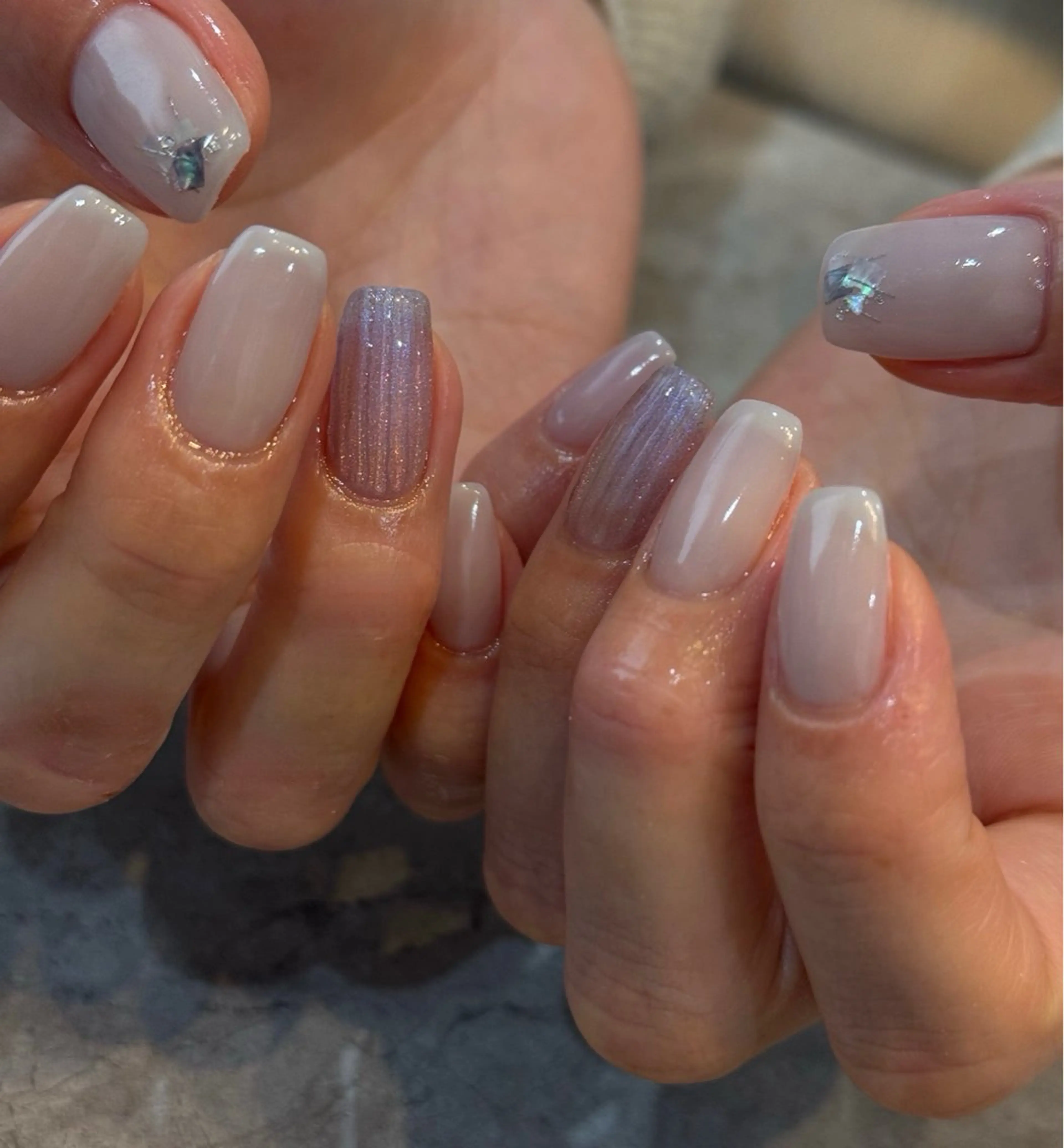 ネイル ニュアンスネイル シンプルネイル ハンドネイル Blé nailのネイルデザイン