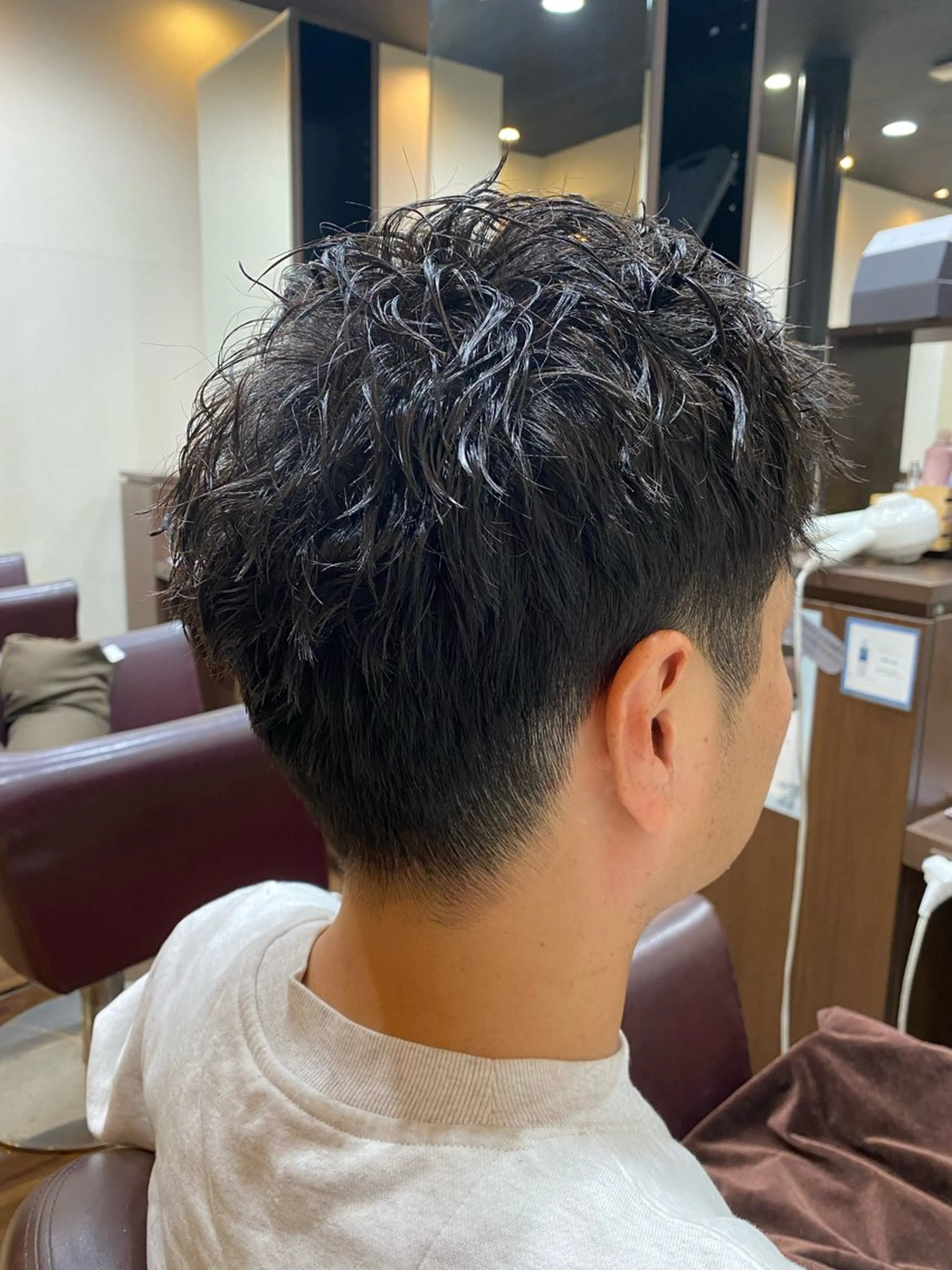 パーマ メンズ 刈り上げ カット パーマ 仲井 充のヘアスタイル