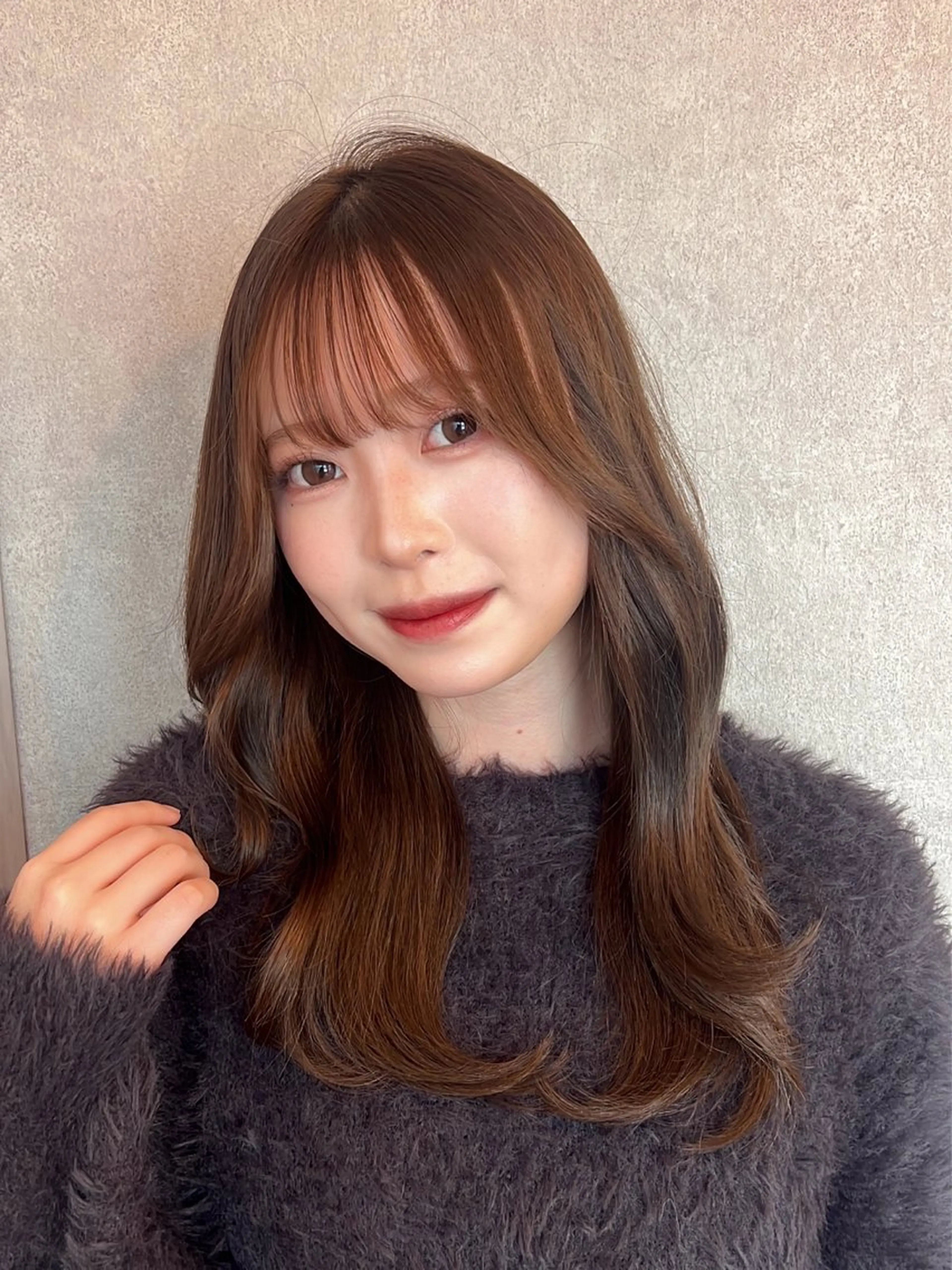 セミロング くびれヘア 🎀しゅな/韓国 レイヤー/透明感♡のヘアスタイル