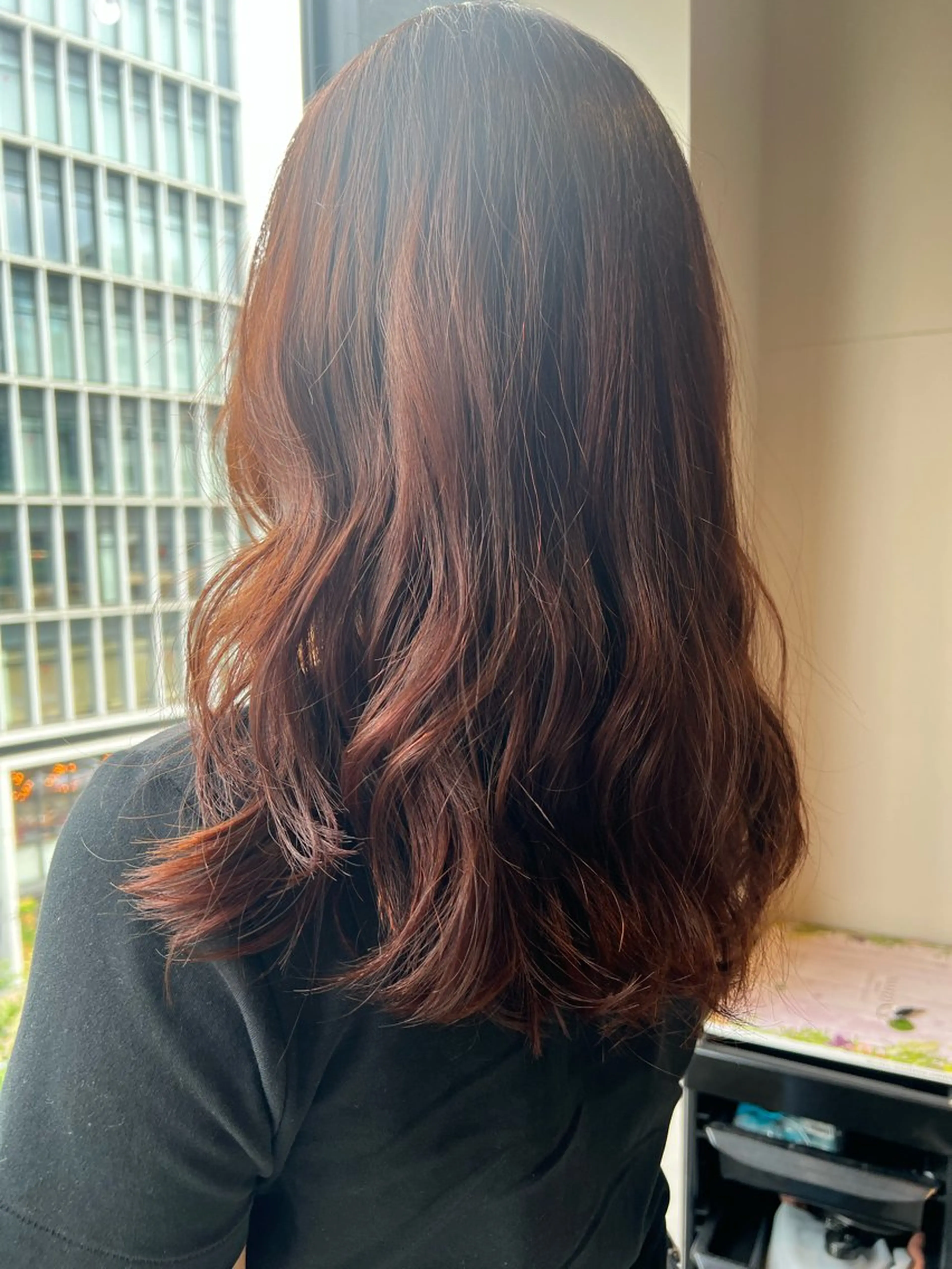 ロング カラー ブラウンカラー オレンジ オレンジブラウン 韓国風ヘア ✨髪質改善矯正× ブリーチ✨YU-KIのヘアスタイル