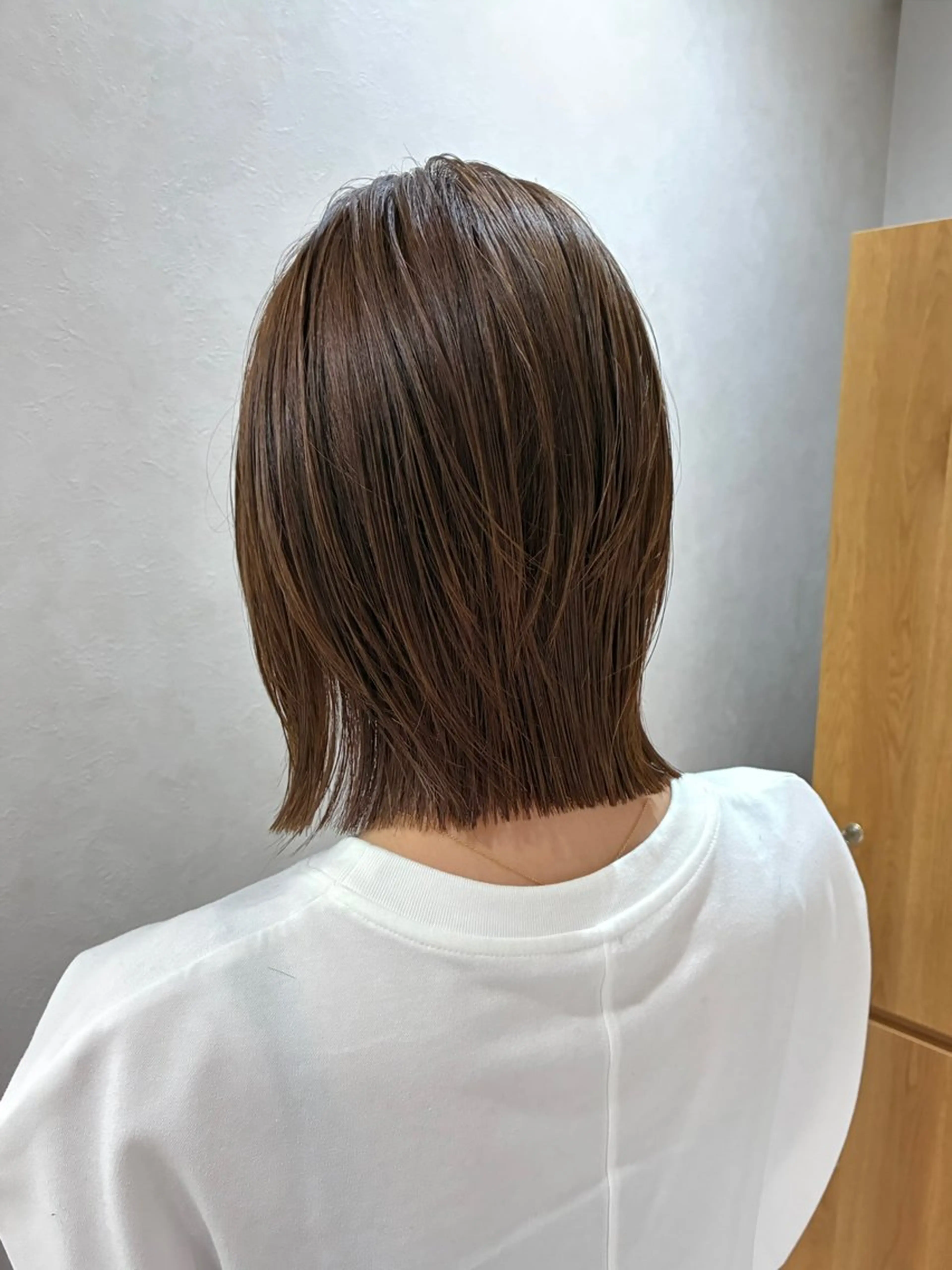 ミディアム くびれヘア カット ヘアカラー 遠藤 玲のヘアスタイル