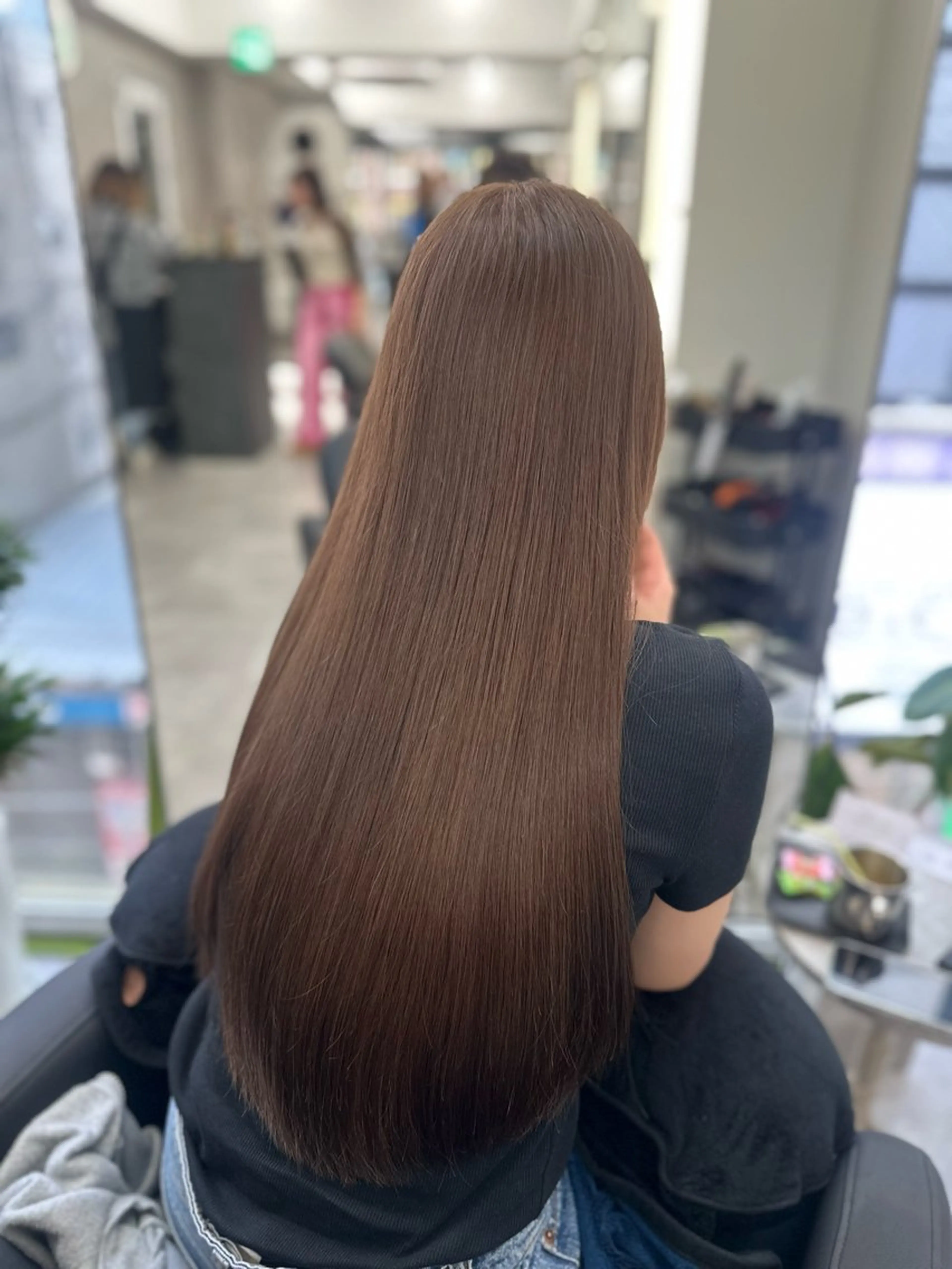 ロング カラー パーマ カット ヘアカラー 縮毛矯正 縮毛矯正/艶カラー /髪質改善/なんばのヘアスタイル