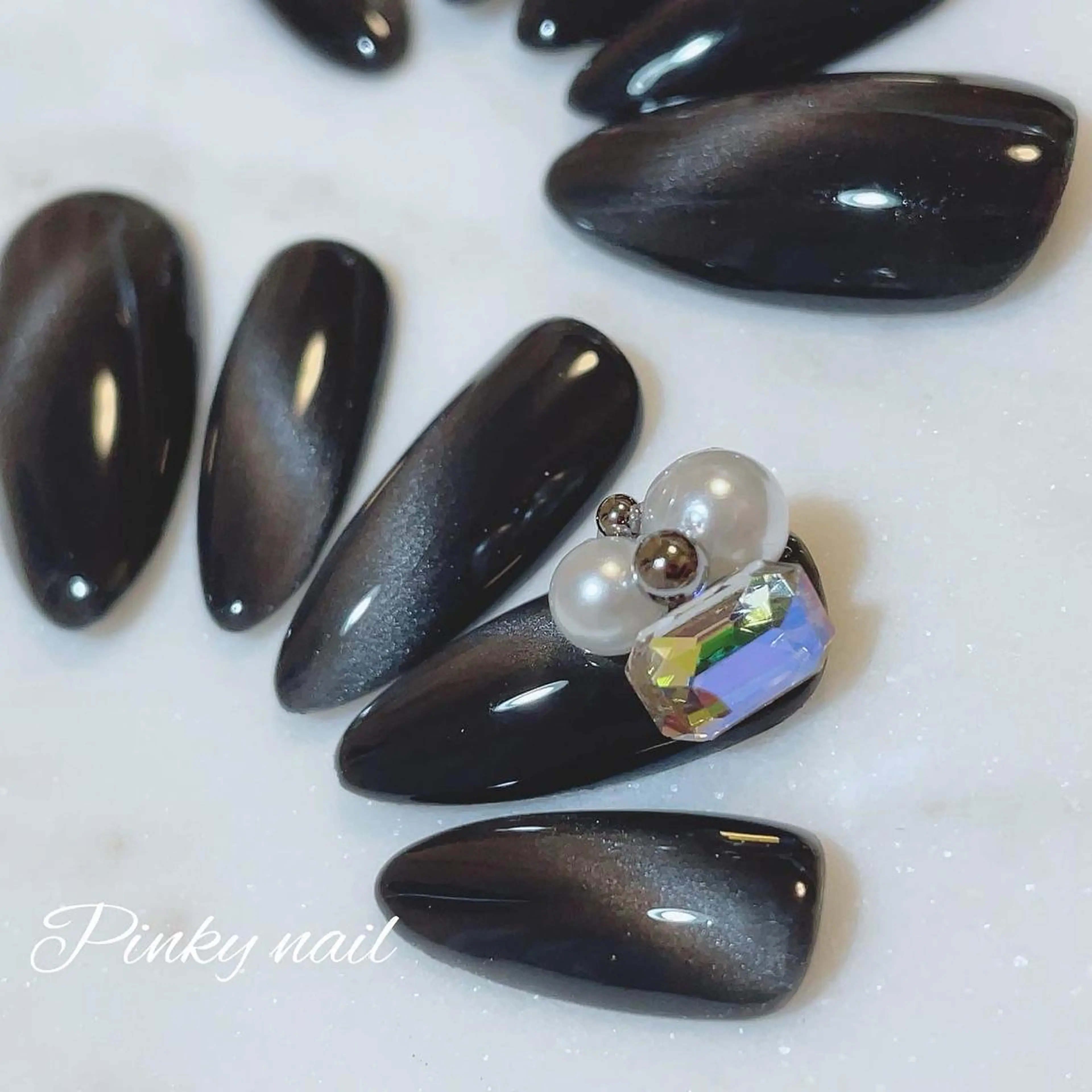 ネイル マグネットネイル マグネットワンカラー ワンカラーネイル 高野 祐紀のネイルデザイン