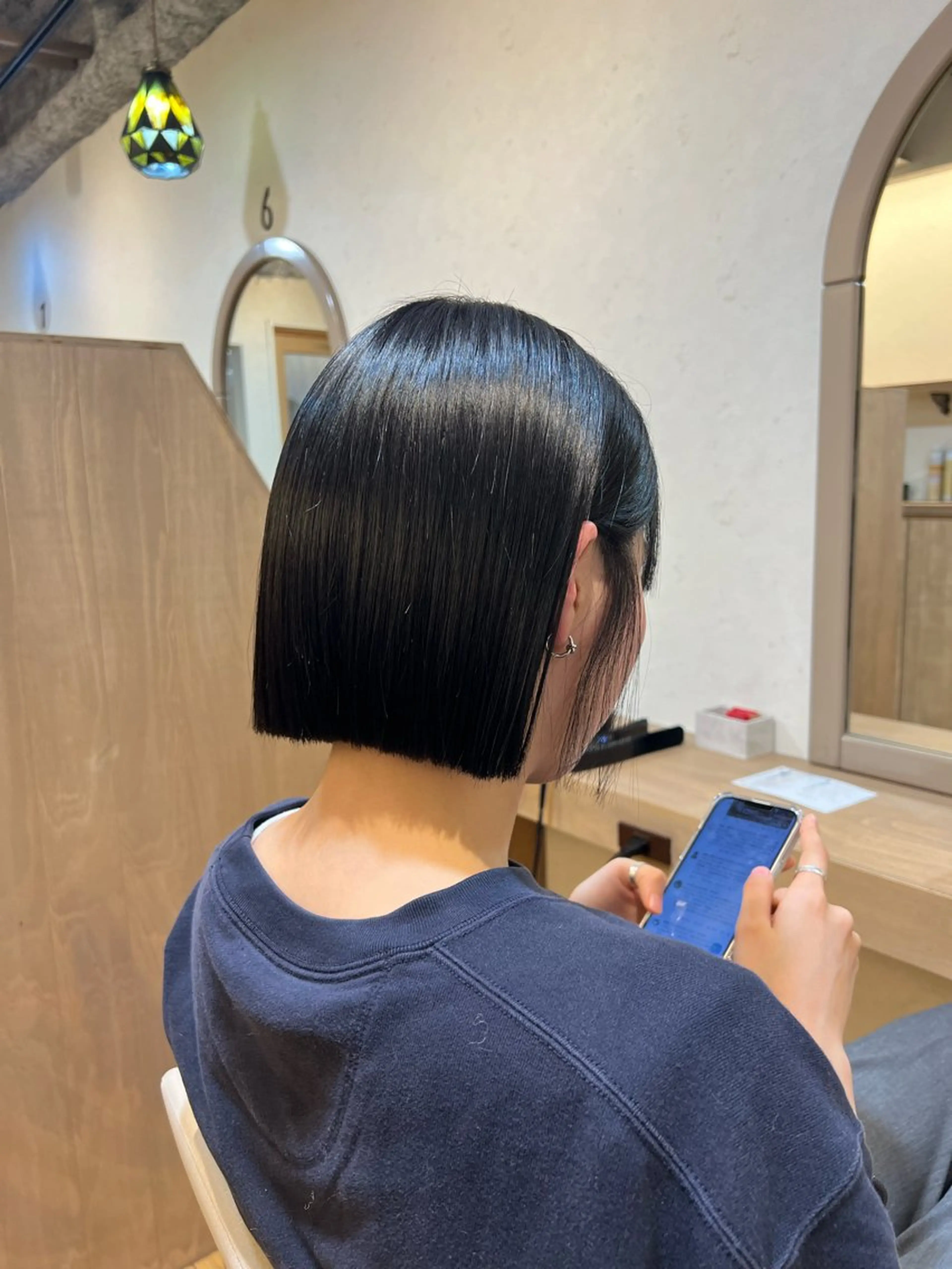 ショート カラー ボブ 神戸ボブ✂️ ioe三宮/田 伸佳のヘアスタイル