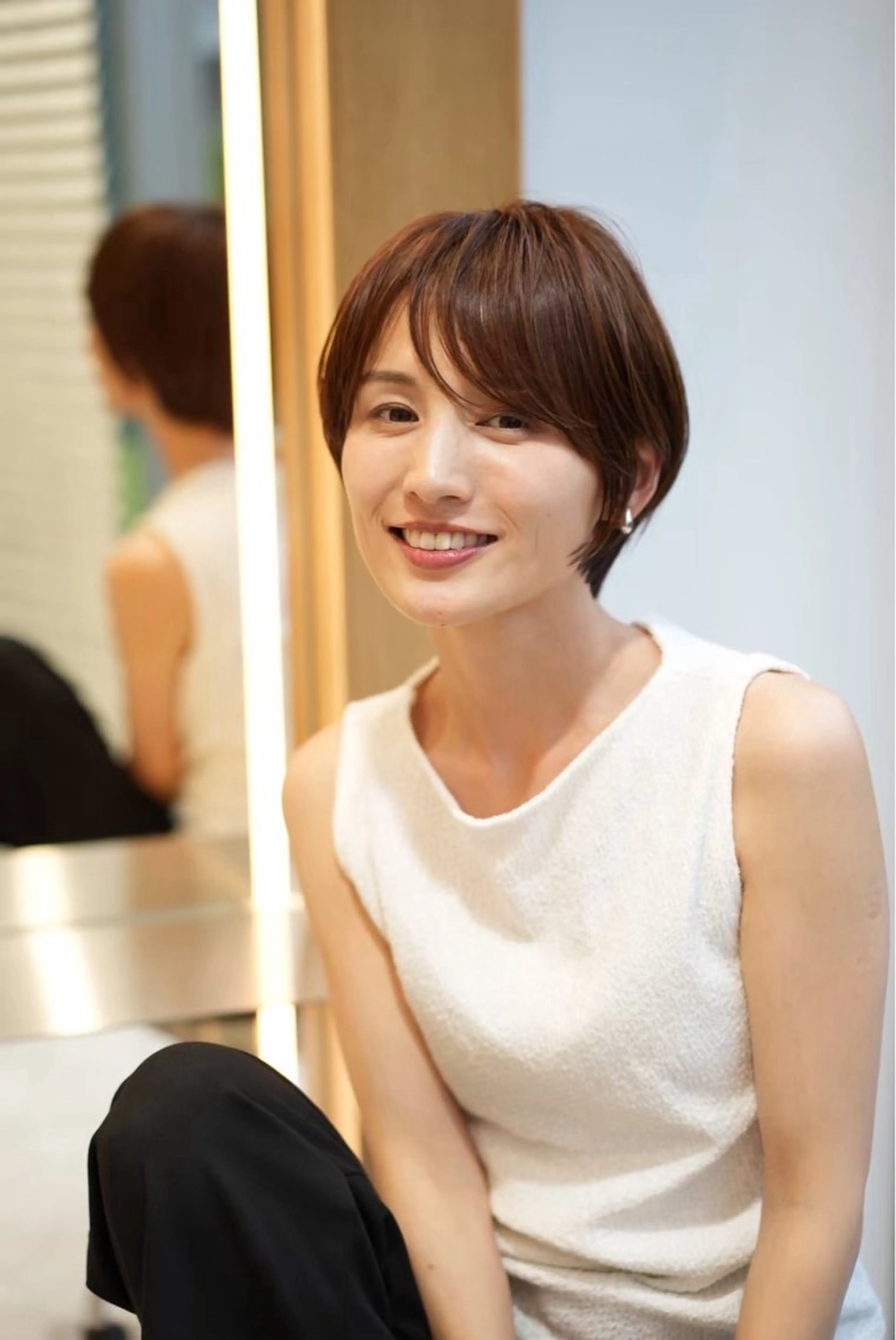 ショート 透明感カラー/伊藤 陸/soigneのヘアスタイル