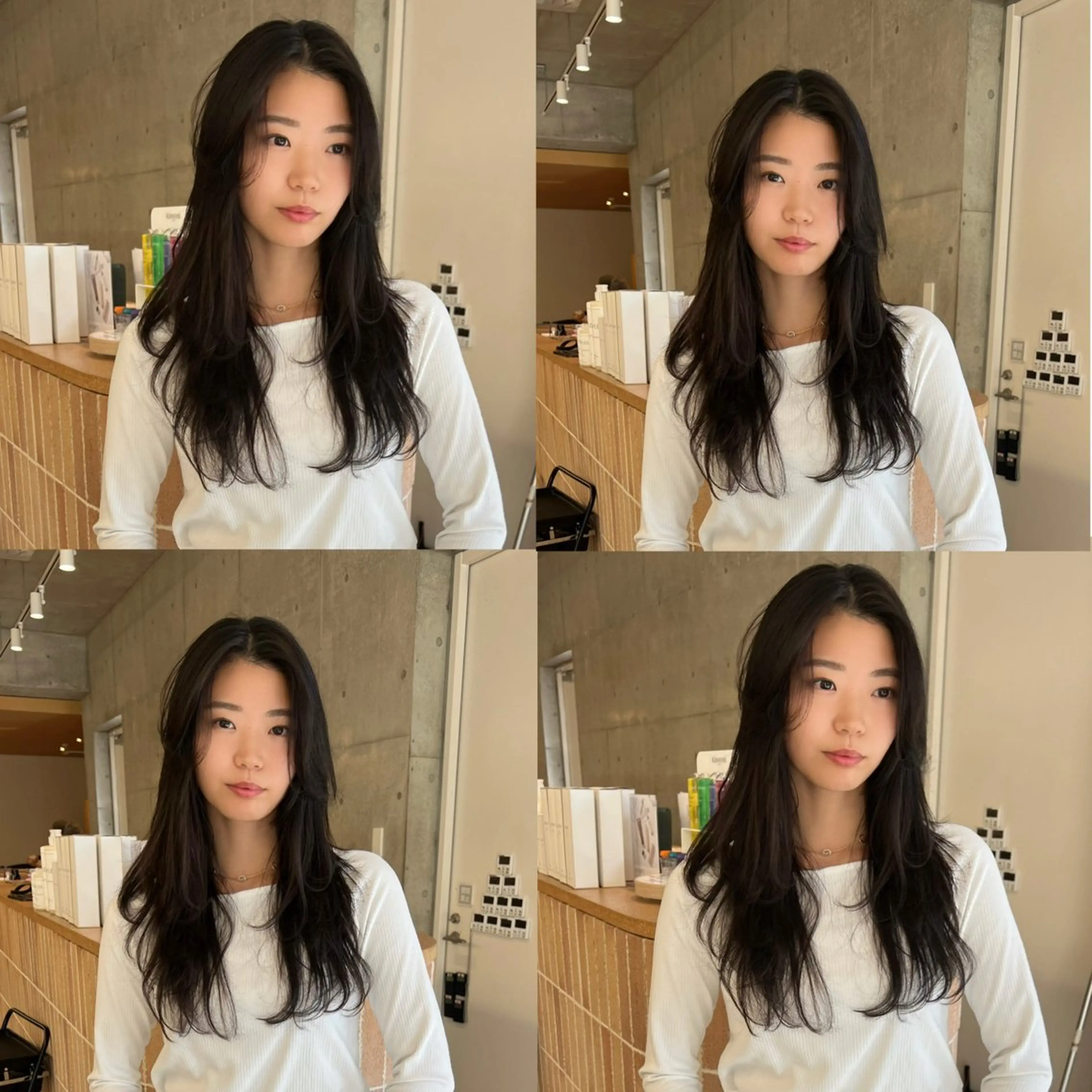 ロング ロングレイヤー アッシュ 顔周りカット 韓国風ヘア レイヤーカット カット 誰より丁寧なカット/ 小林輝/レイヤーのヘアスタイル