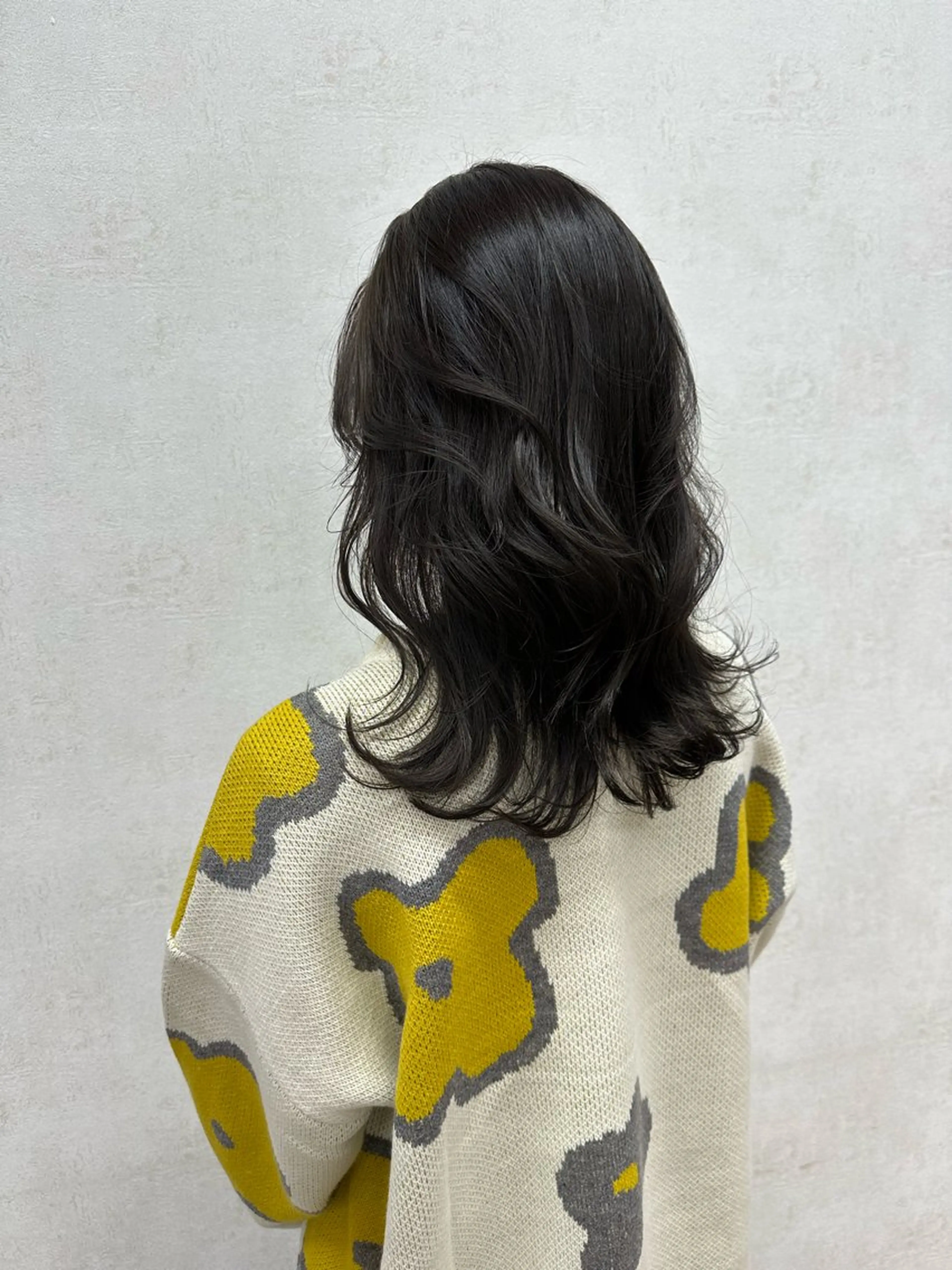 セミロング カラー 地毛風縮毛矯正 /ニュアンス/はるたのヘアスタイル