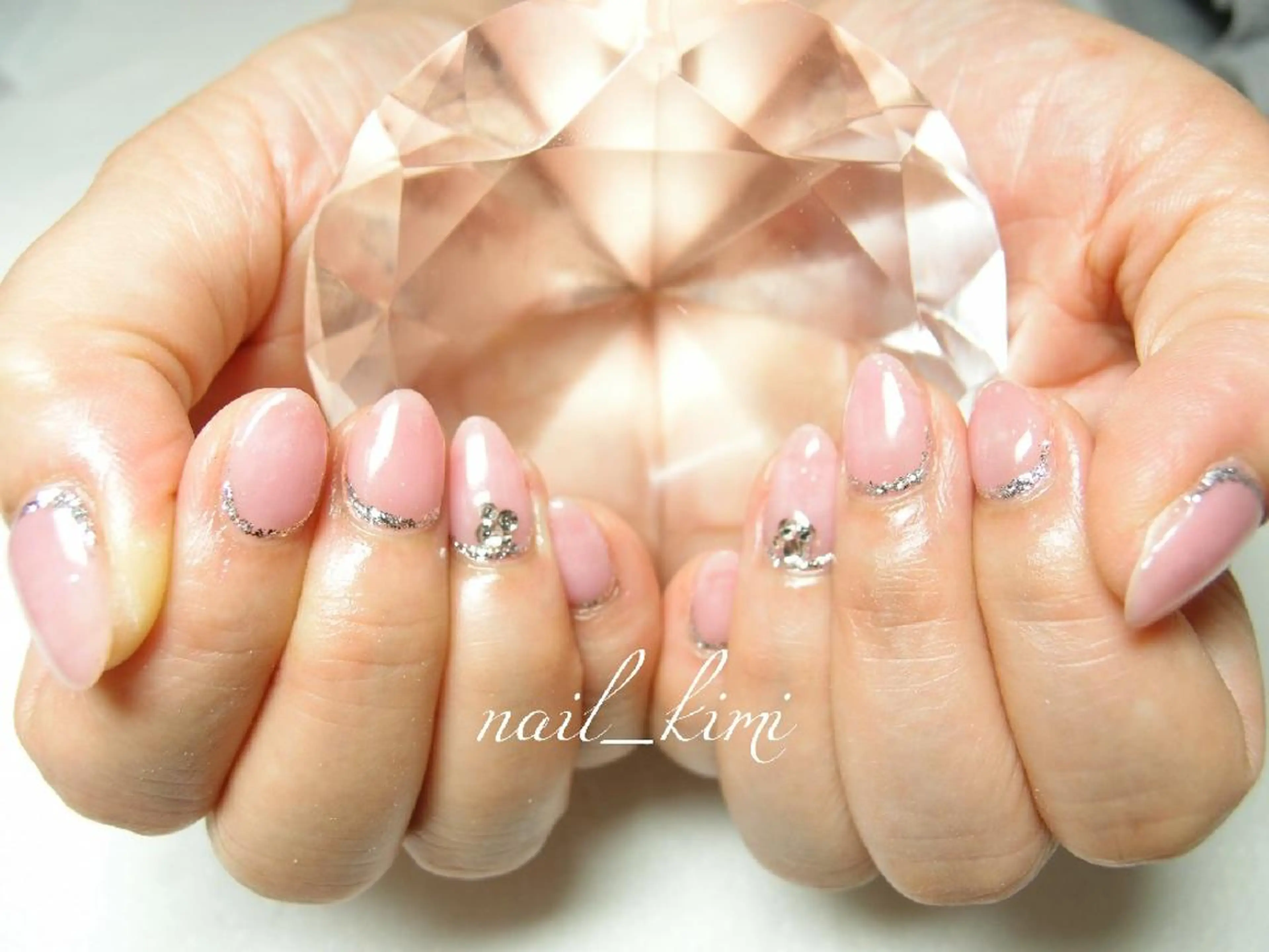 ネイル ラメ(グリッター) ワンカラーネイル ストーンネイル ETHOSENSE. kimikaのネイルデザイン