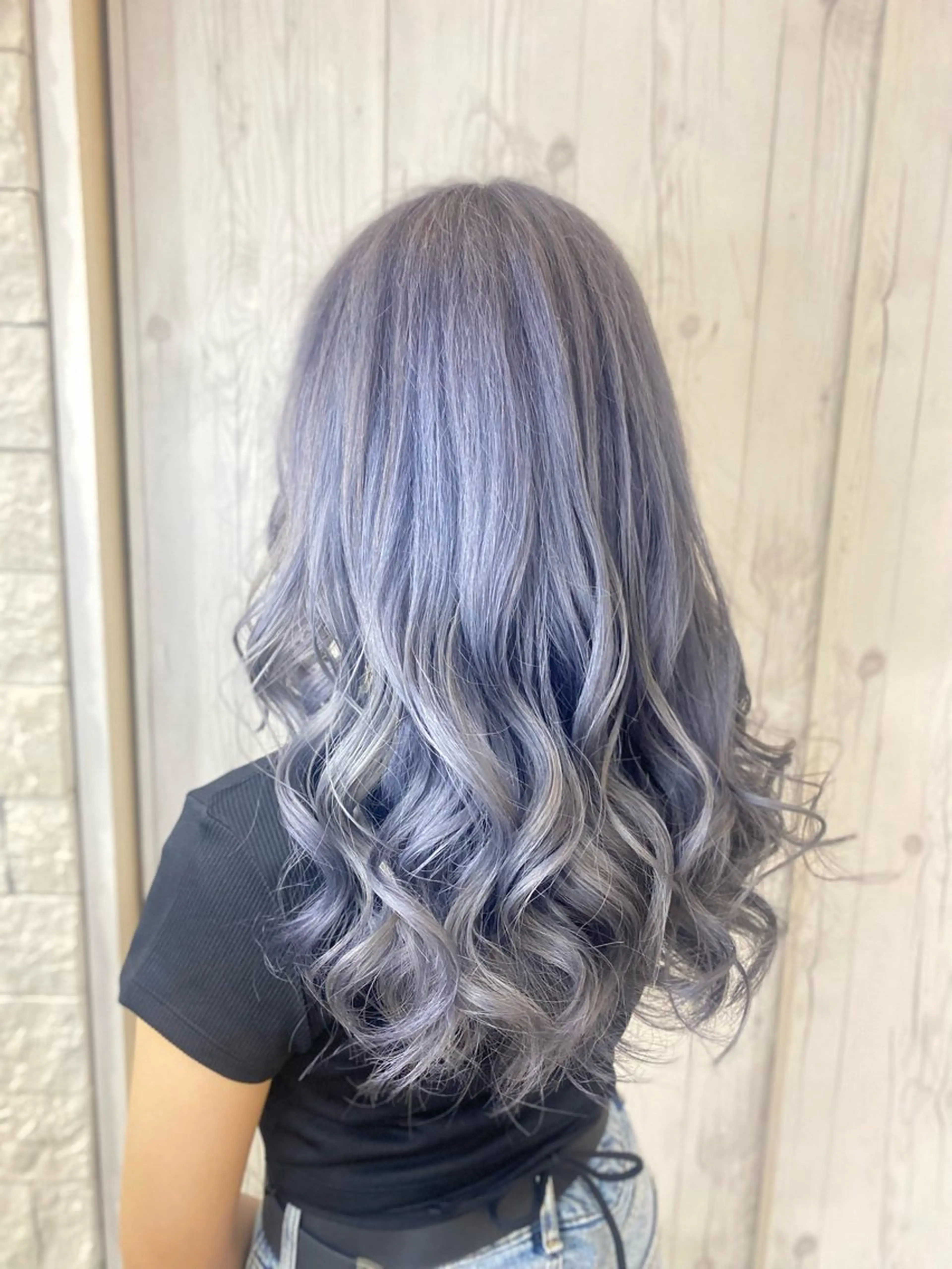 セミロング ヘアカラー ゆぴ☾‪/推しカラー /ハイトーンのヘアスタイル