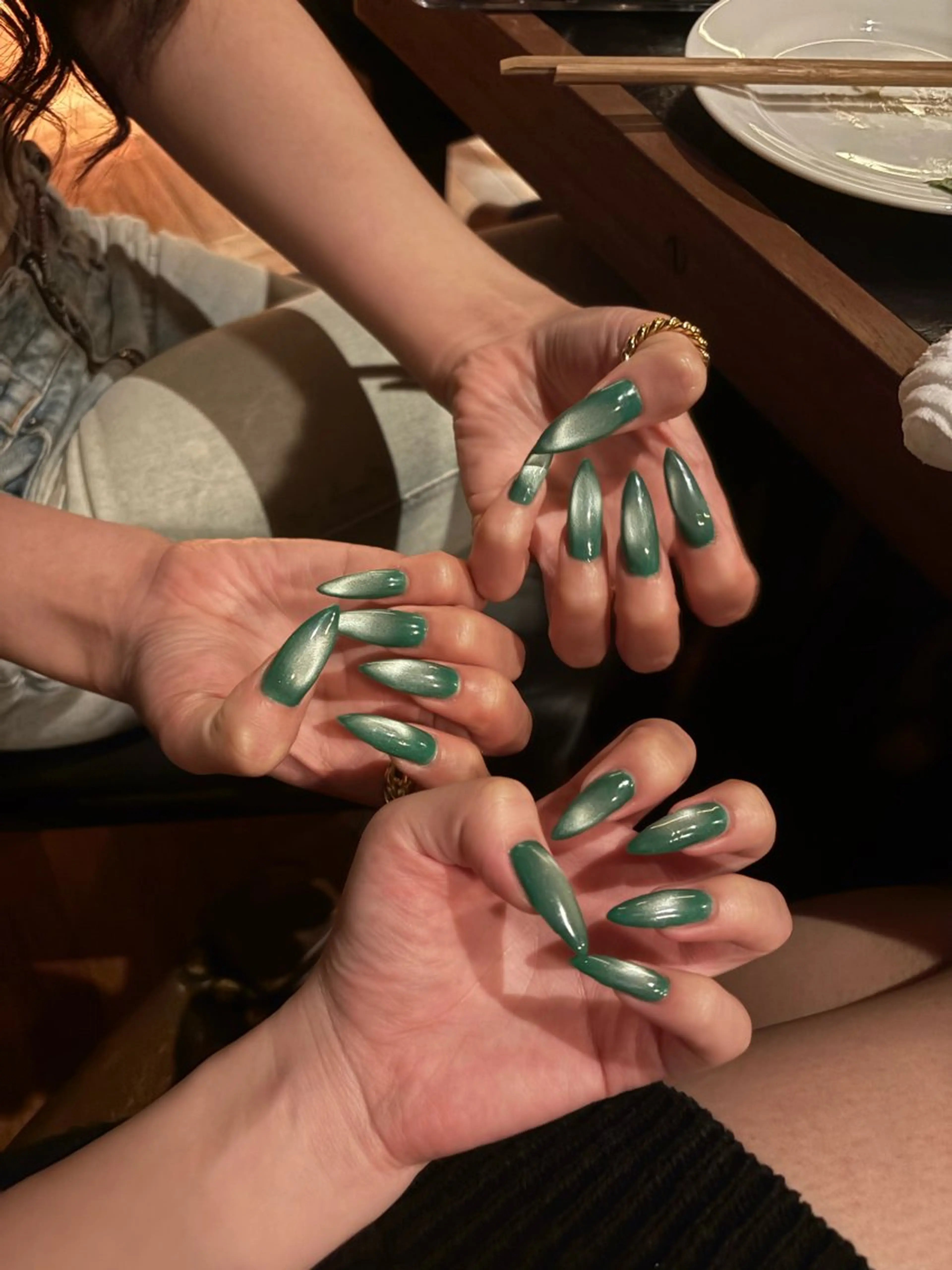 【オフあり】🩵Gel-x長さだし10本🩵マグネット🩵フラッシュ(小さいストーン無料)の写真