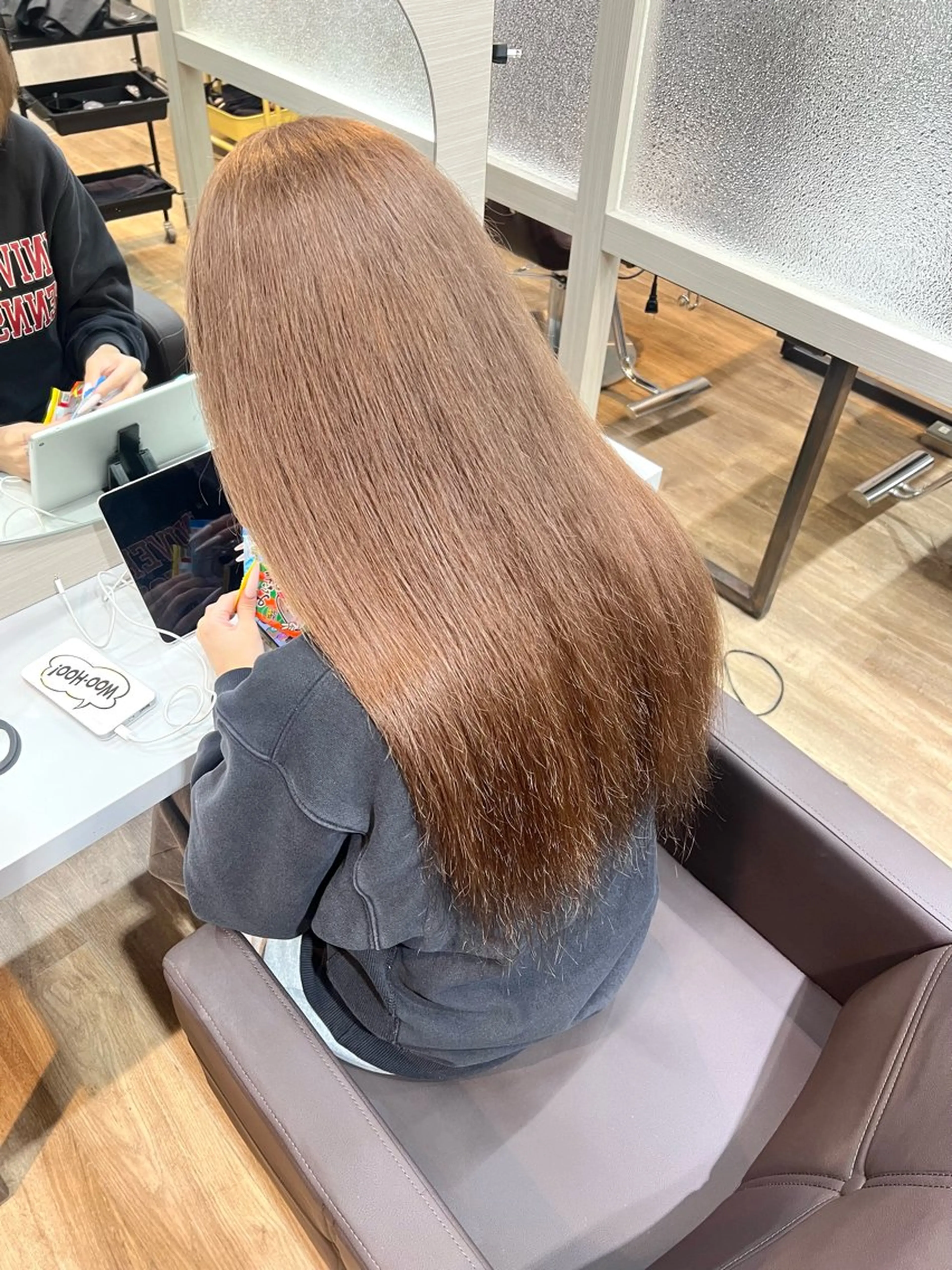 ロング カラー ヘアカラー トリートメント AIRI/難波/ ハイトーン/髪質改善のヘアスタイル