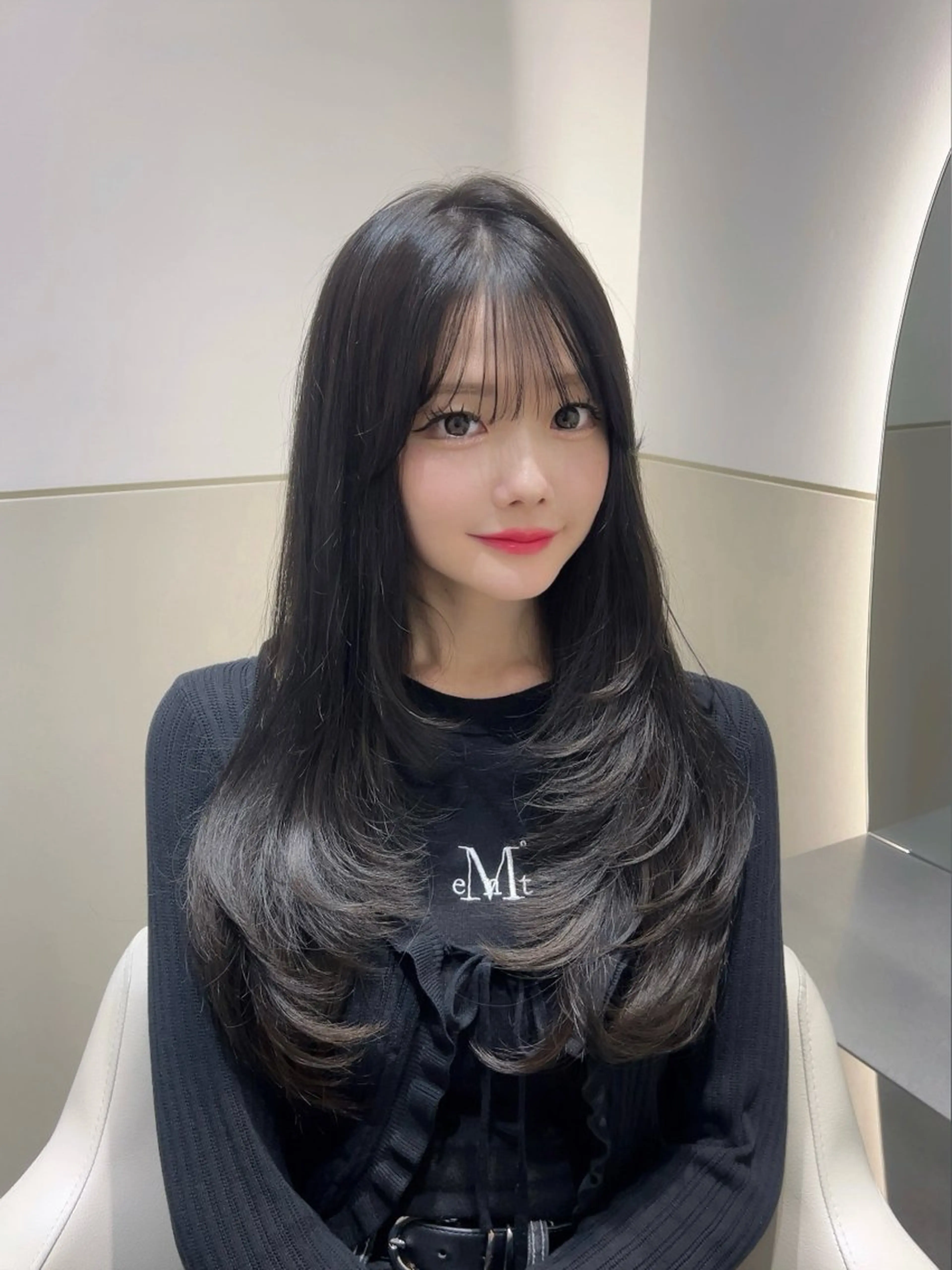 ロング カラー カット ヘアカラー トリートメント SALOWIN銀座一丁目suite店所属・🩷韓国ヘア/ヨシン モリ🩷Maikaのヘアスタイル