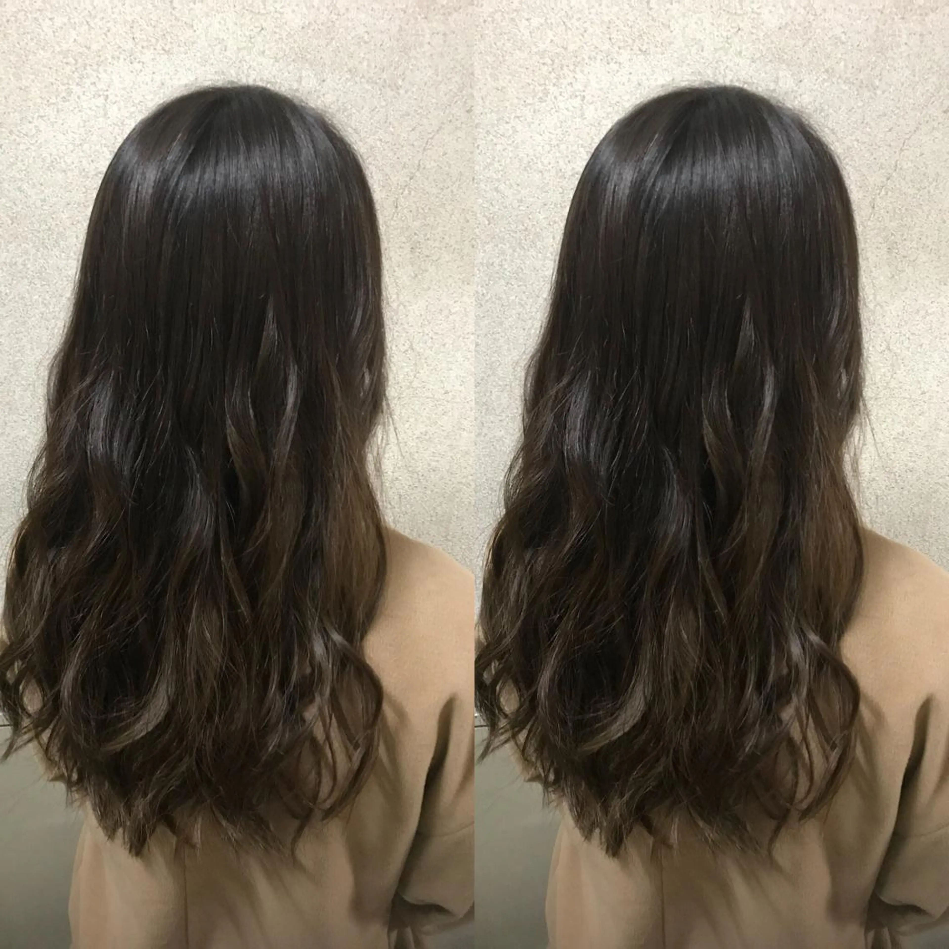 ロング カラー グラデーションカラー ハイライトカラー ハイライト 小栗 麻衣のヘアスタイル