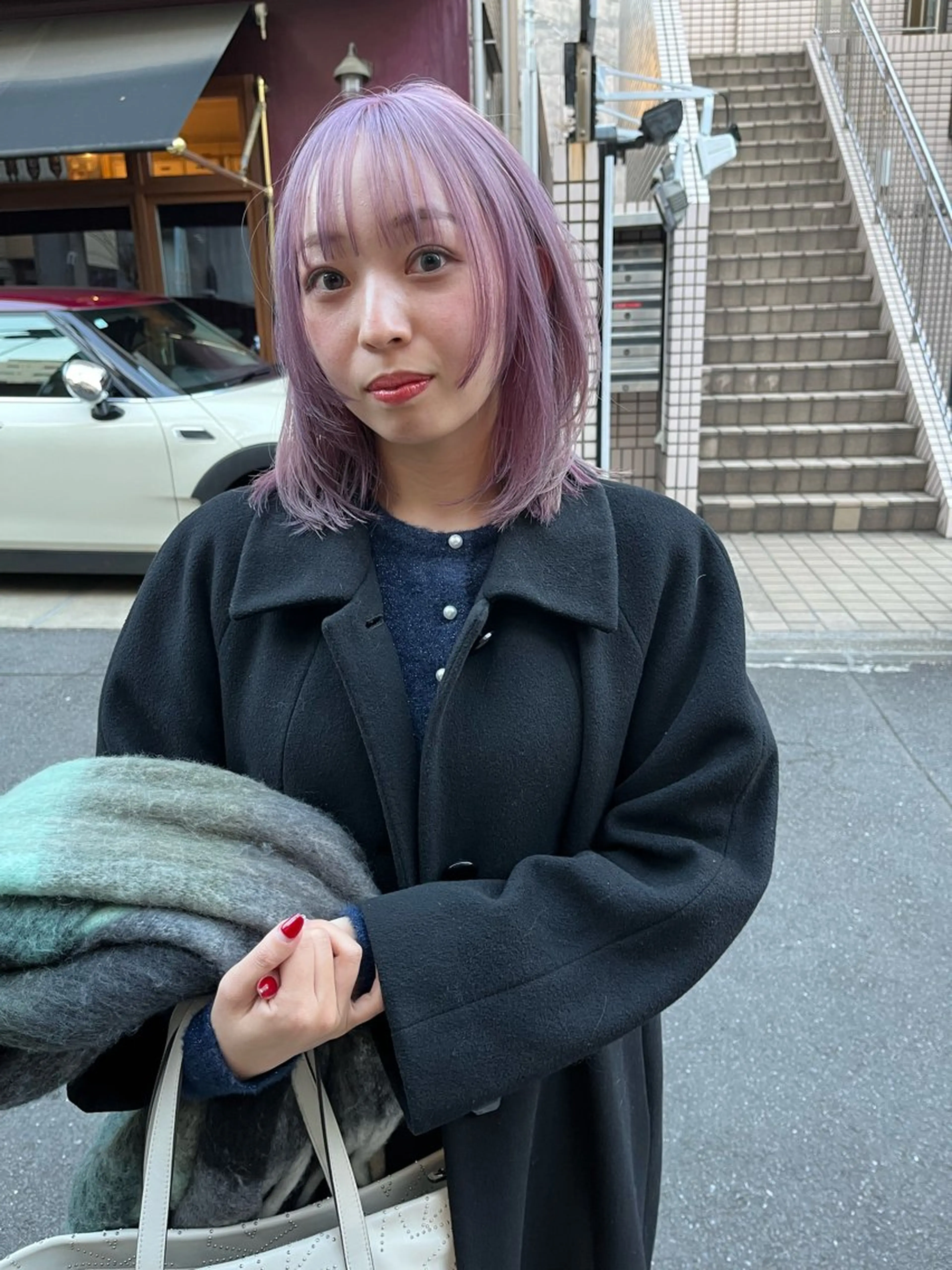 ミディアム カラー ヘアアレンジ 姫カット ヘアカラー トリートメント ハイトーン/美髪矯正 🍃大江拓実のヘアスタイル