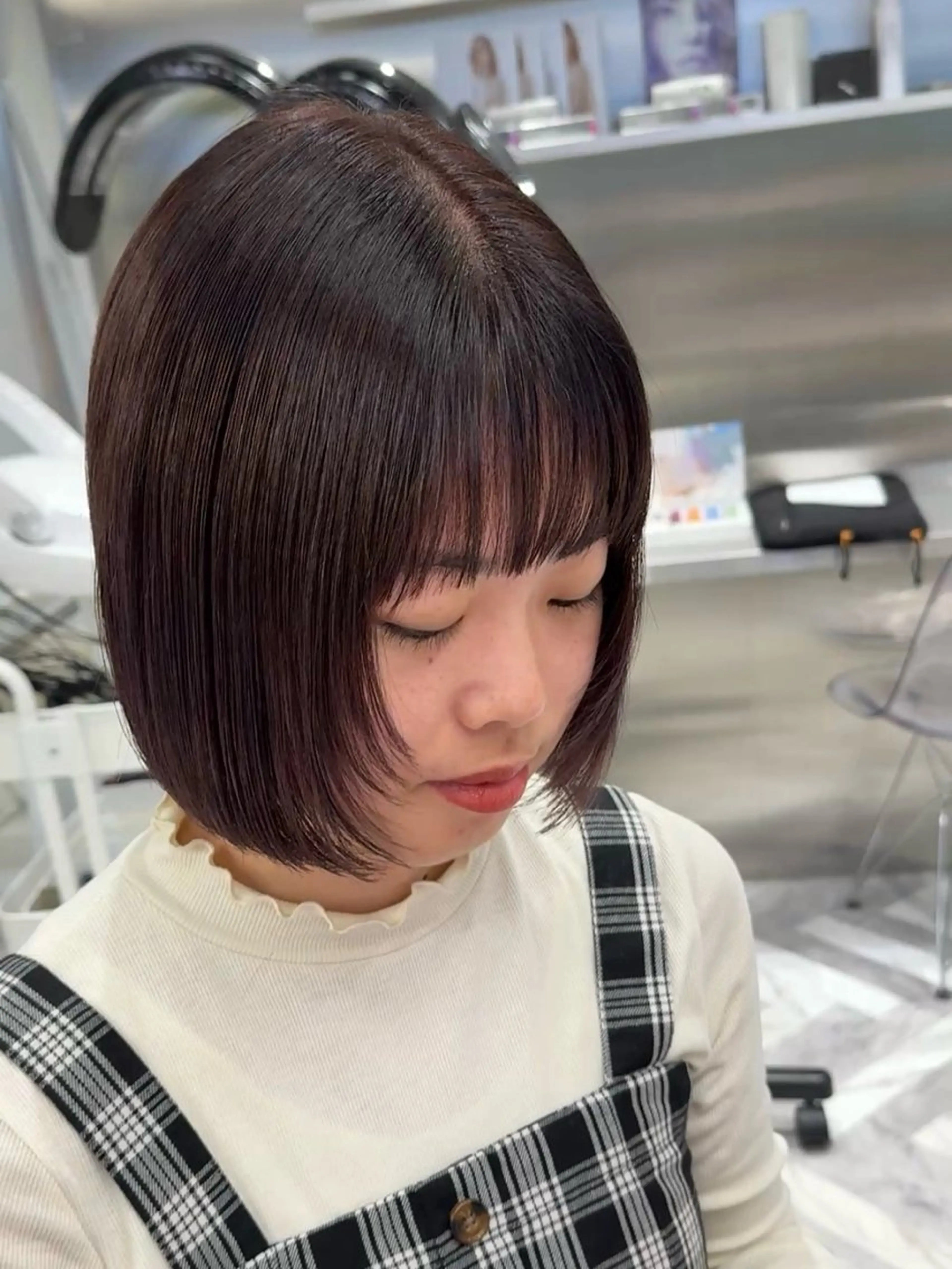 ミディアム カラー ヘアカラー トリートメント 透明感ツヤカラー/ アイリスト/ゆきなのマツエク・マツパデザイン