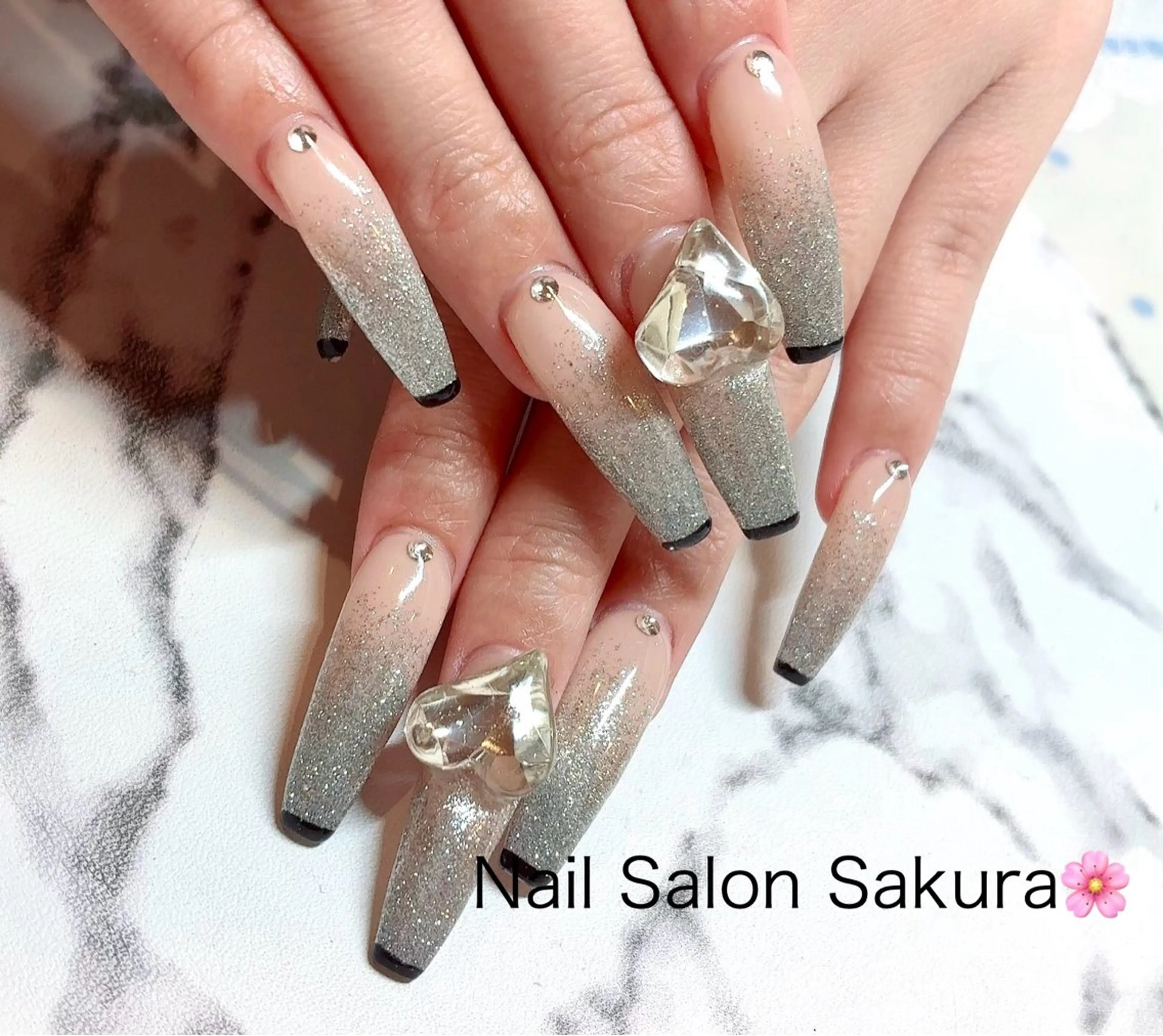 ネイル 長さ出し ネイルチップ Nail Salon Sakuraのネイルデザイン