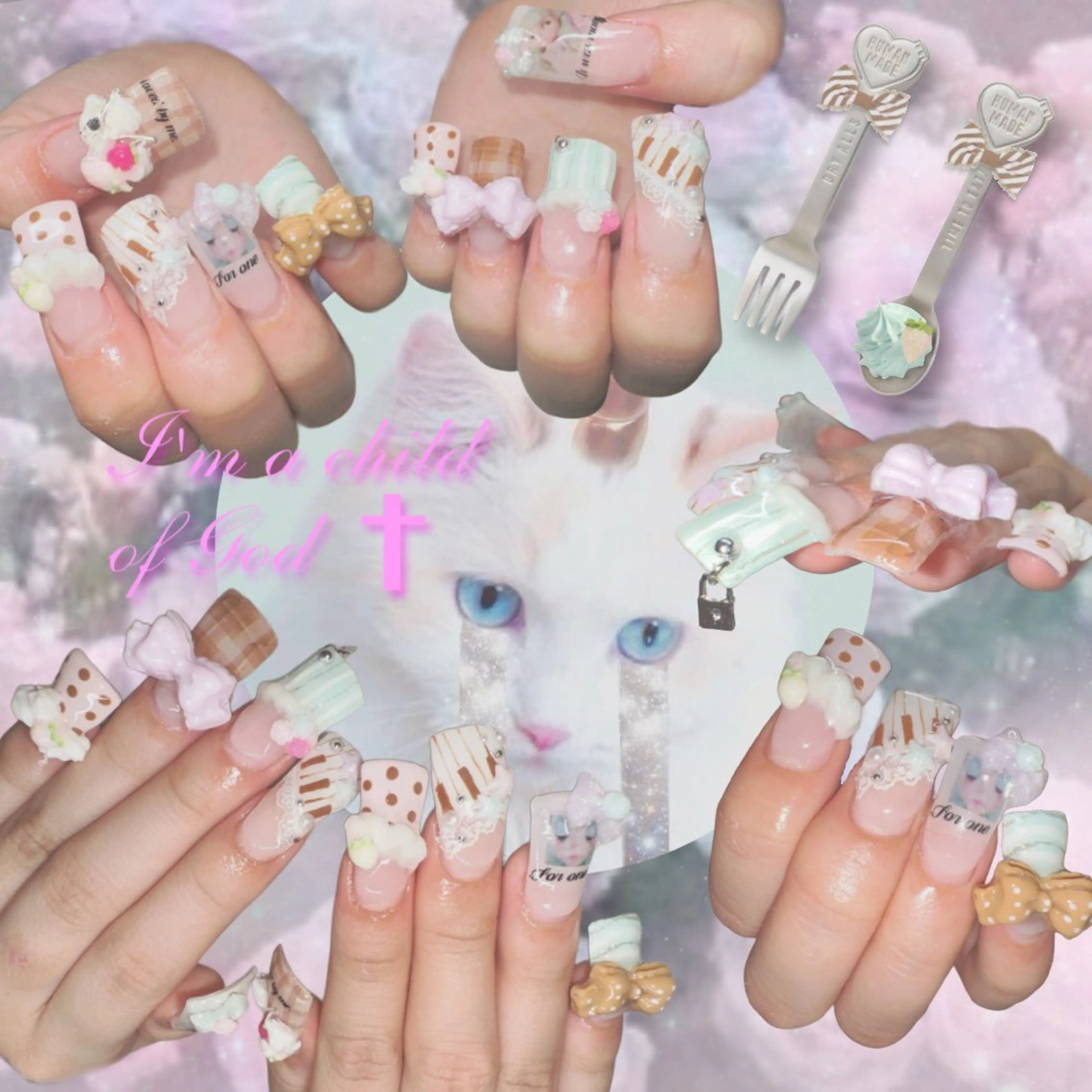 【人気No.1✨️】世界観おまかせアート‪ஐ‬⋆（パーツのせ放題OK）の写真