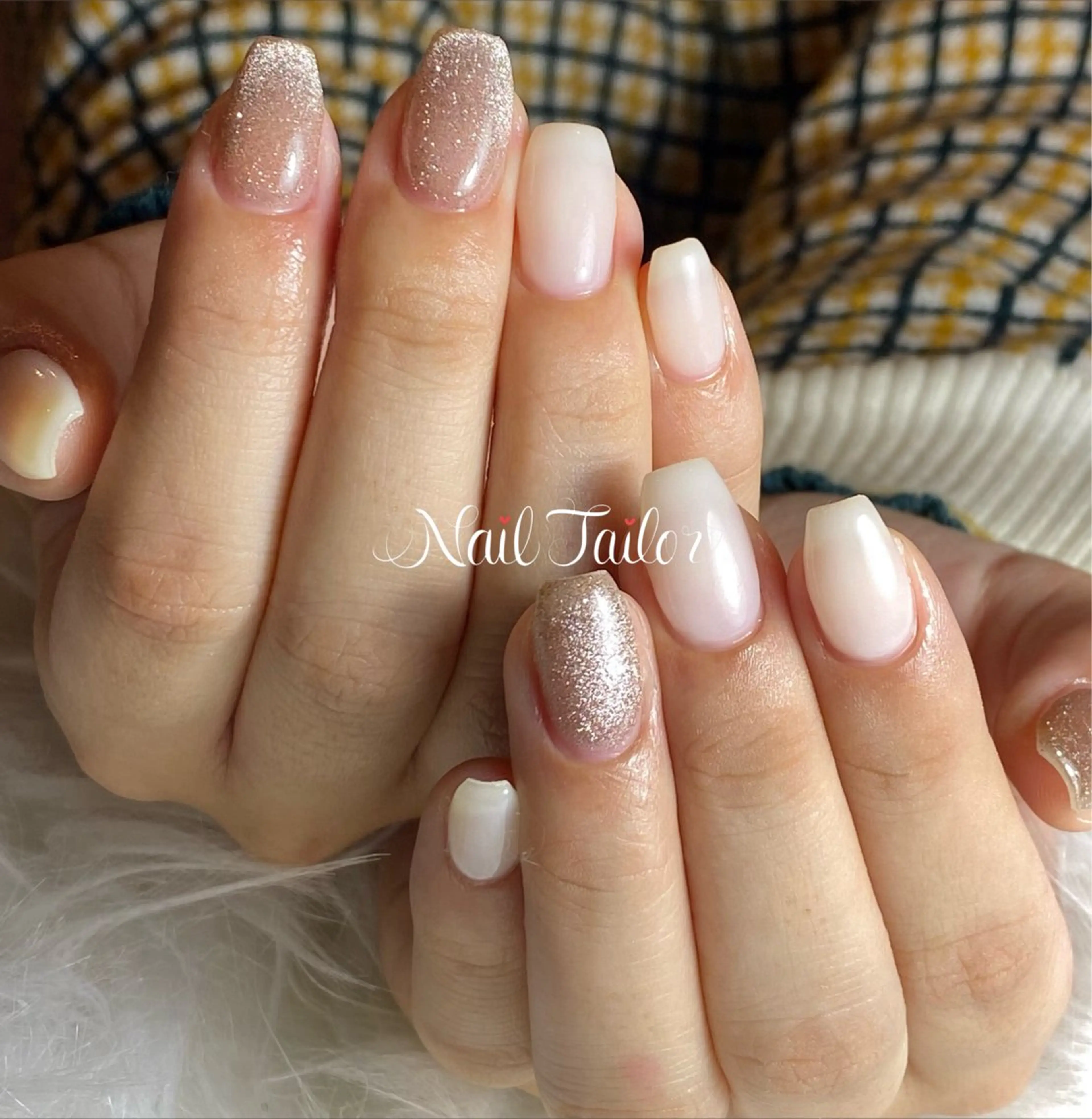 ネイル フラッシュネイル フラッシュマグ ジェルネイル マグネットネイル ショートネイル ハンドネイル NailTailor ネイルテイラーのネイルデザイン