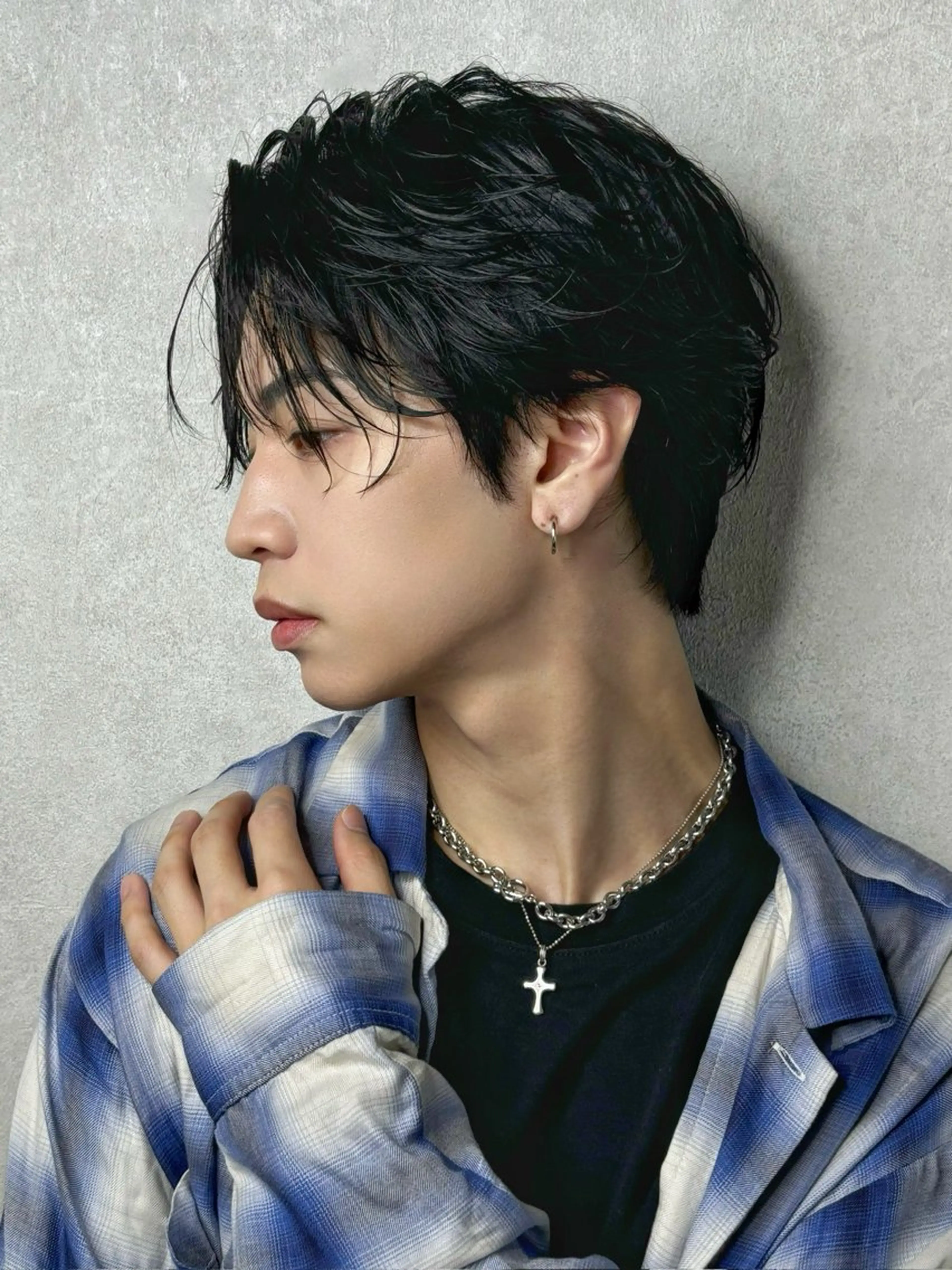 ショート メンズ カット ✨️センターパート/ 曲がる縮毛矯正✨️のヘアスタイル