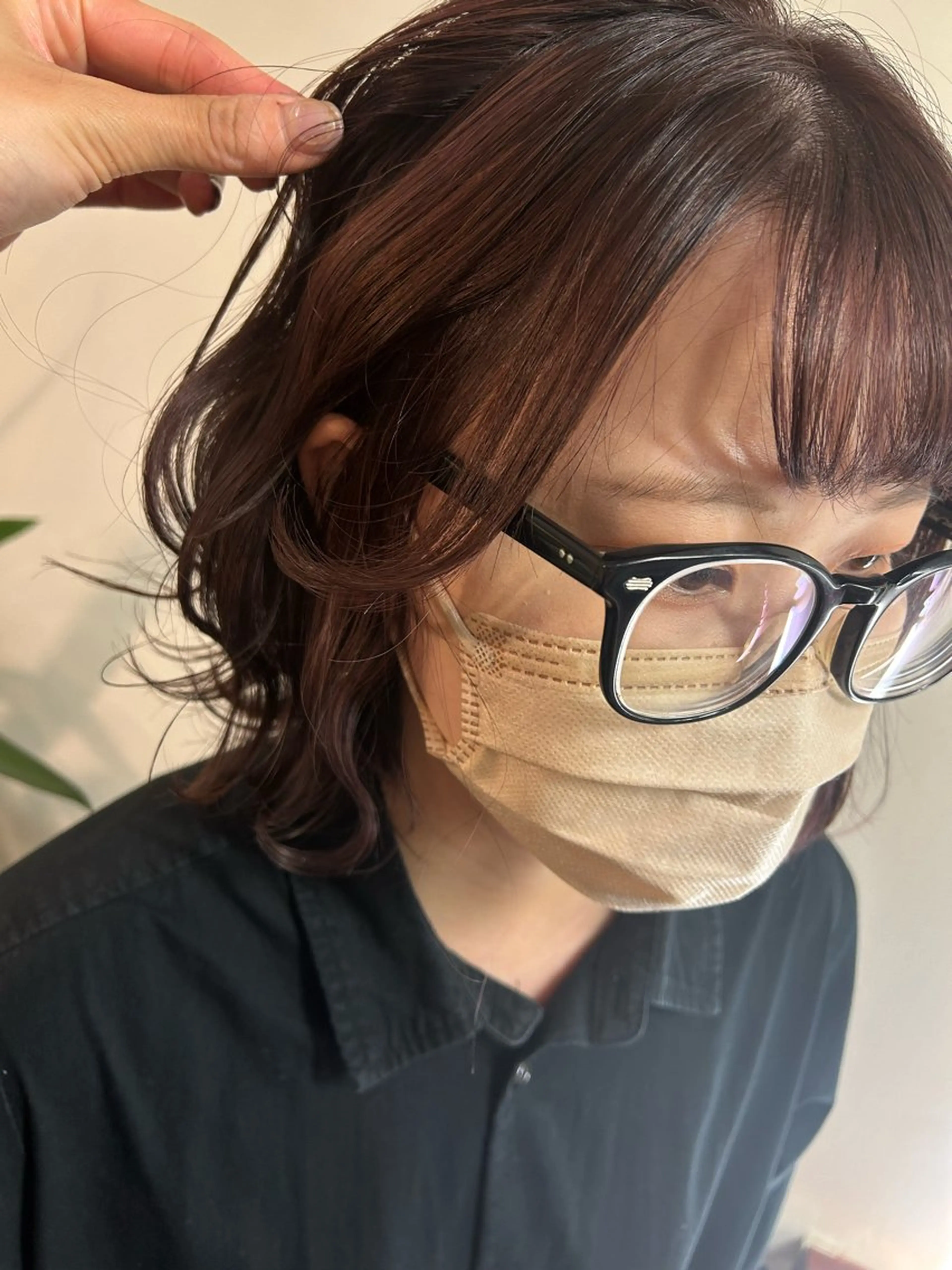 ミディアム Mao 🎀bob Oliveカラー🌿のヘアスタイル