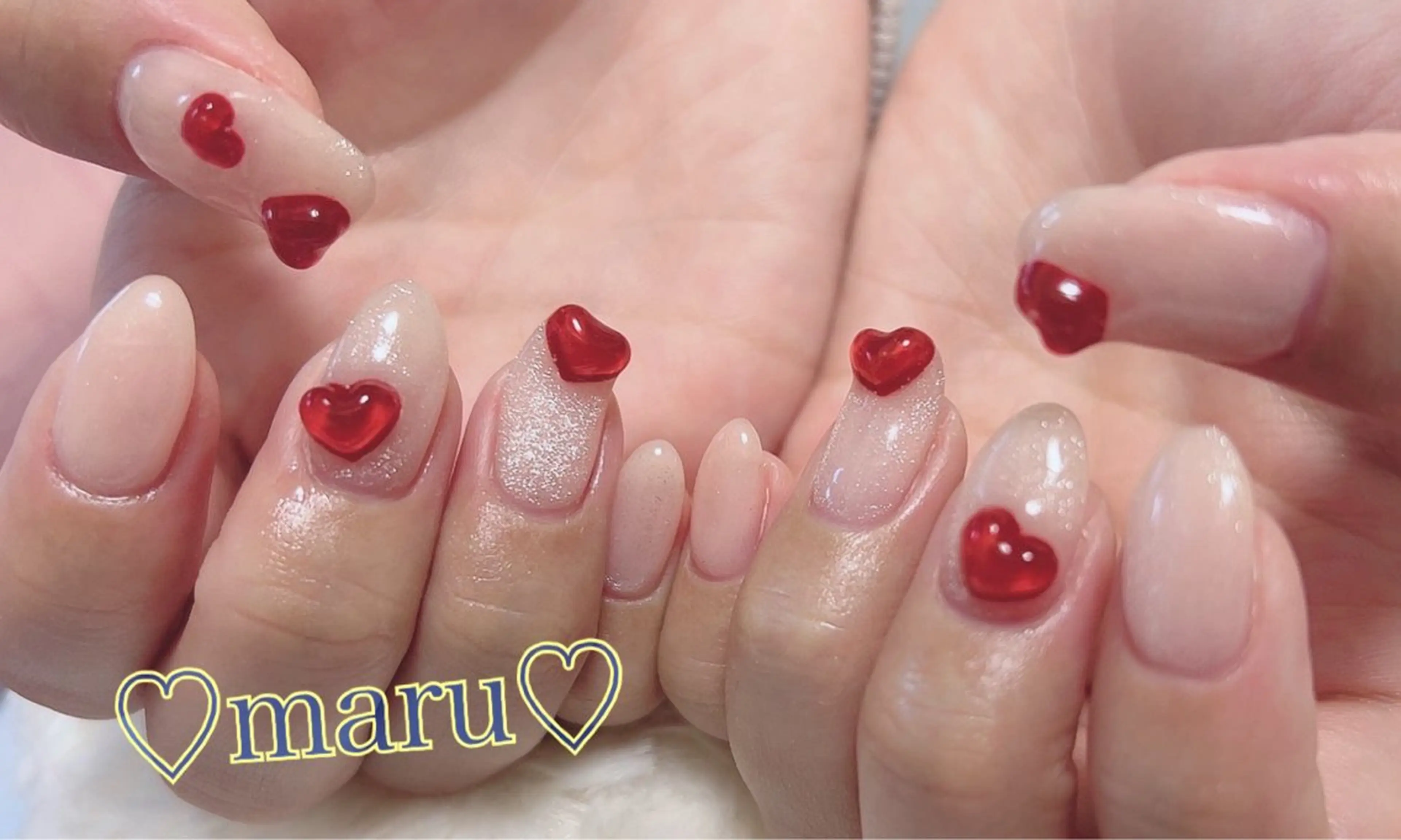 ネイル ハート ハンドネイル フットネイル まるみ♡7/1〜値上 げ致します(>_<)のその他イメージ