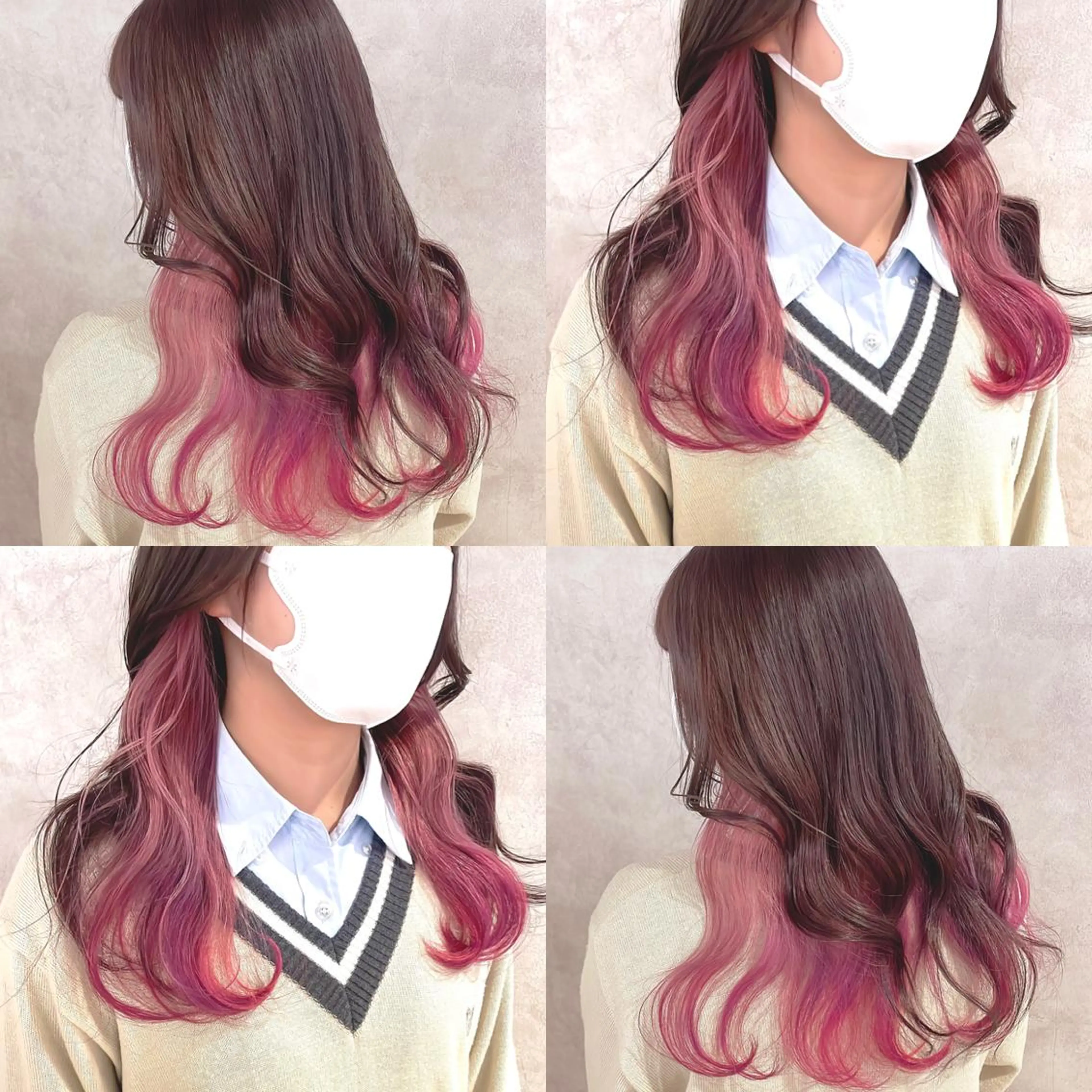 カラー ヘアカラー トリートメント 渋谷:インナーカラー ／🍒エリカ🍒のヘアスタイル