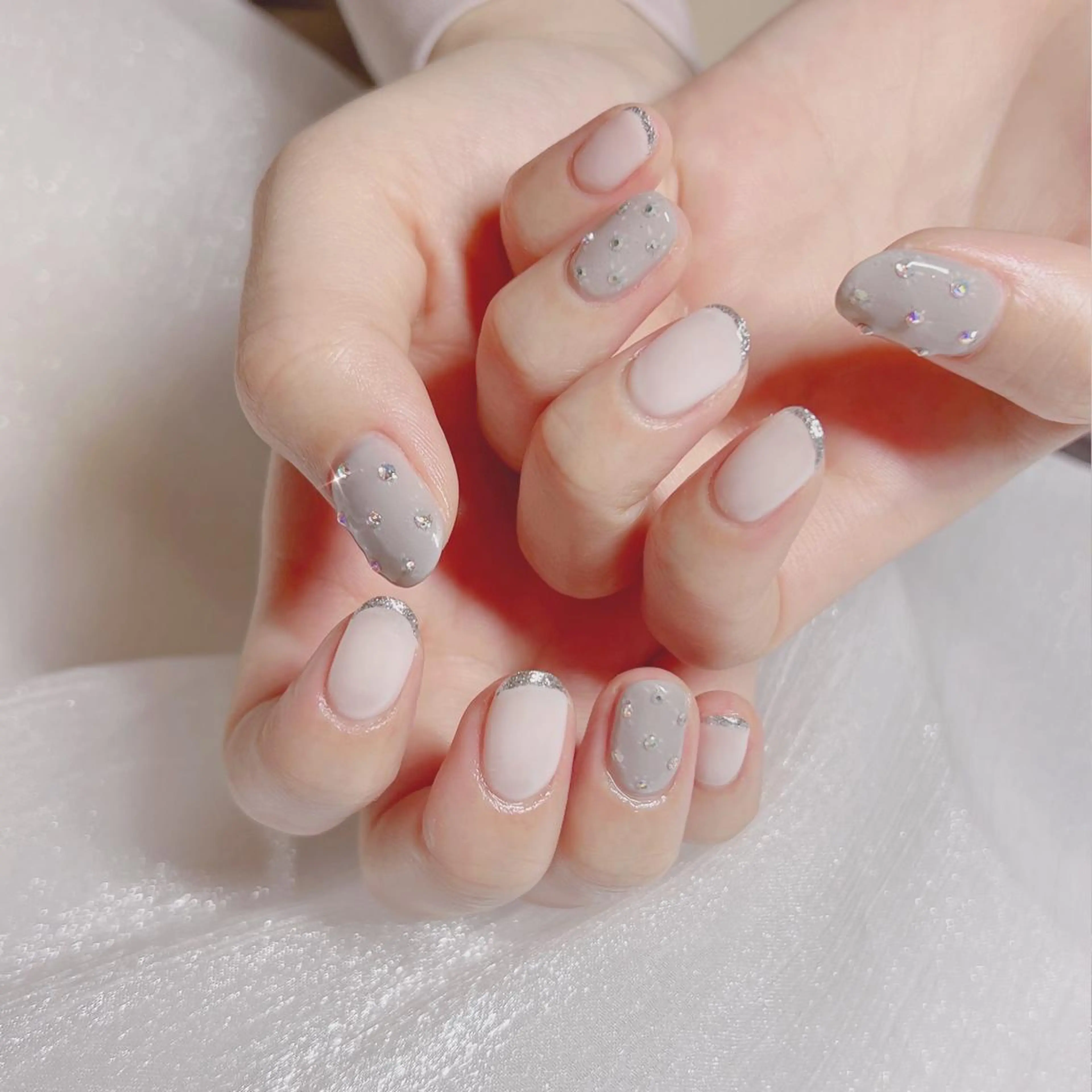 ネイル オーロラネイル フットネイル フレンチネイル ジェルネイル 韓国ネイル ハンドネイル フットネイル 【ENサロン】 Rei🎀Nailのネイルデザイン