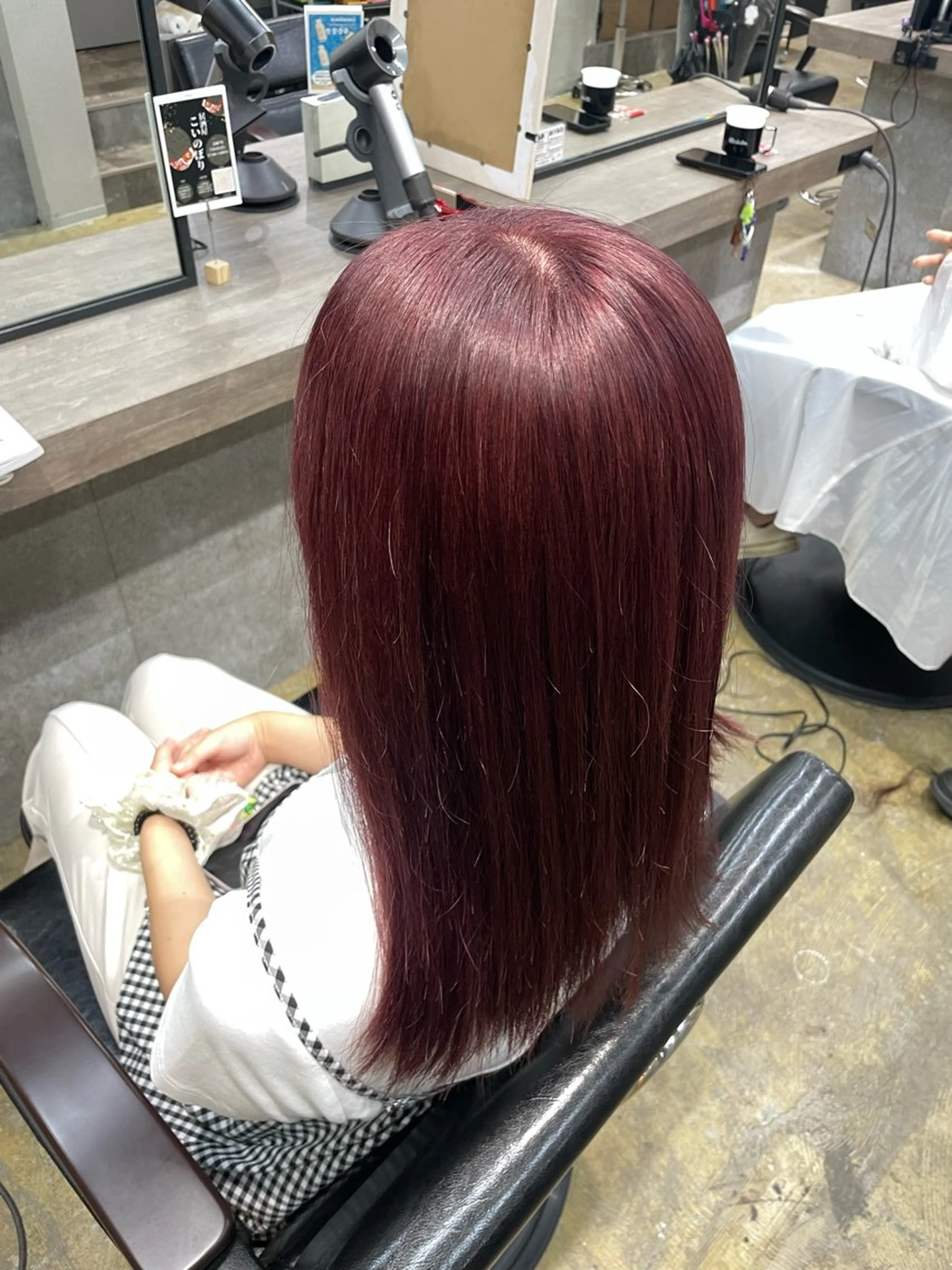 セミロング カラー ピンクカラー ヘアカラー ブレンバイドット所属・ニュアンスカラー/ 🫧レミ(坊主)のヘアスタイル