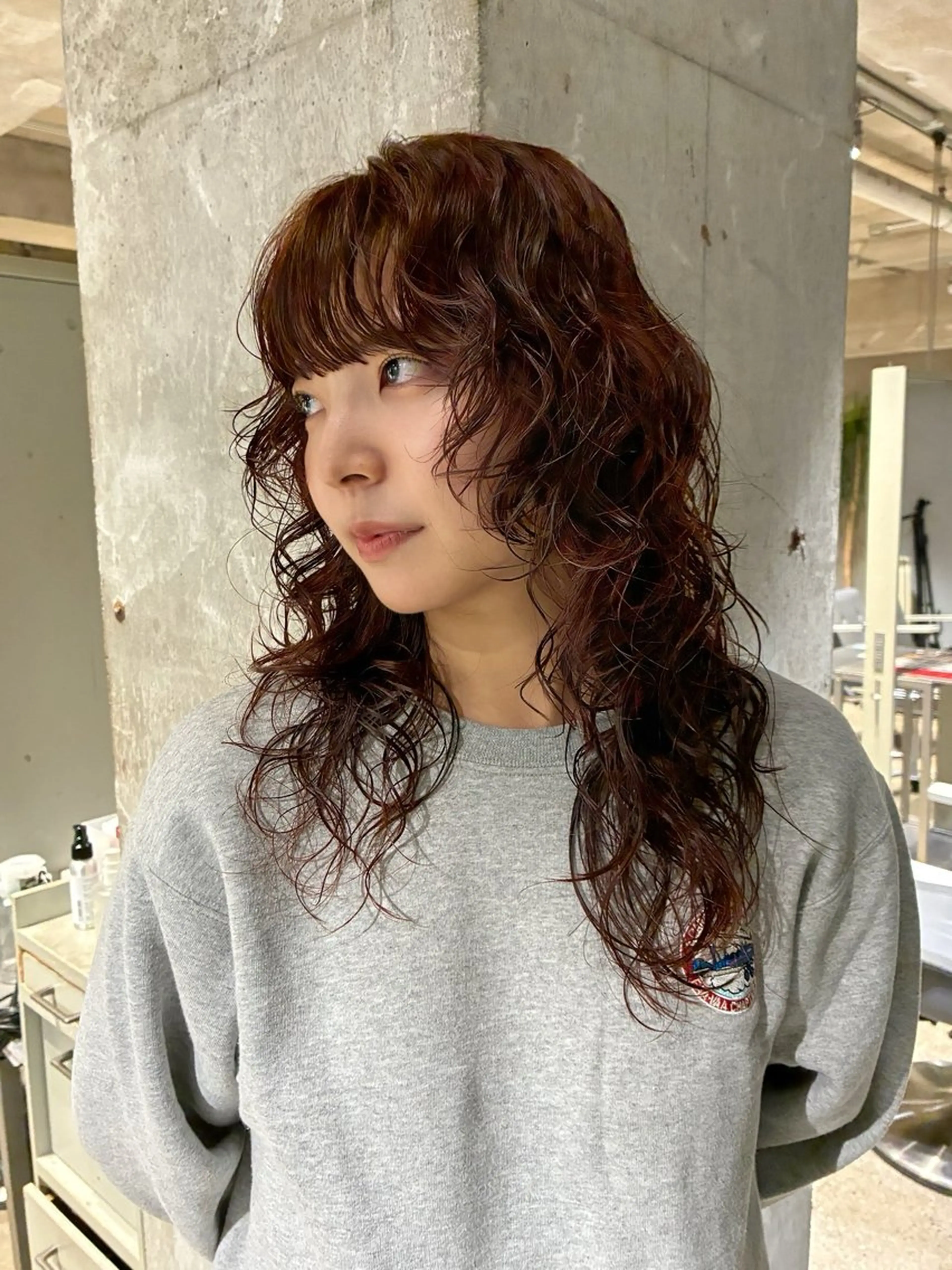 ロング パーマ カット パーマ レイヤーパーマ 竹之内竜矢のヘアスタイル