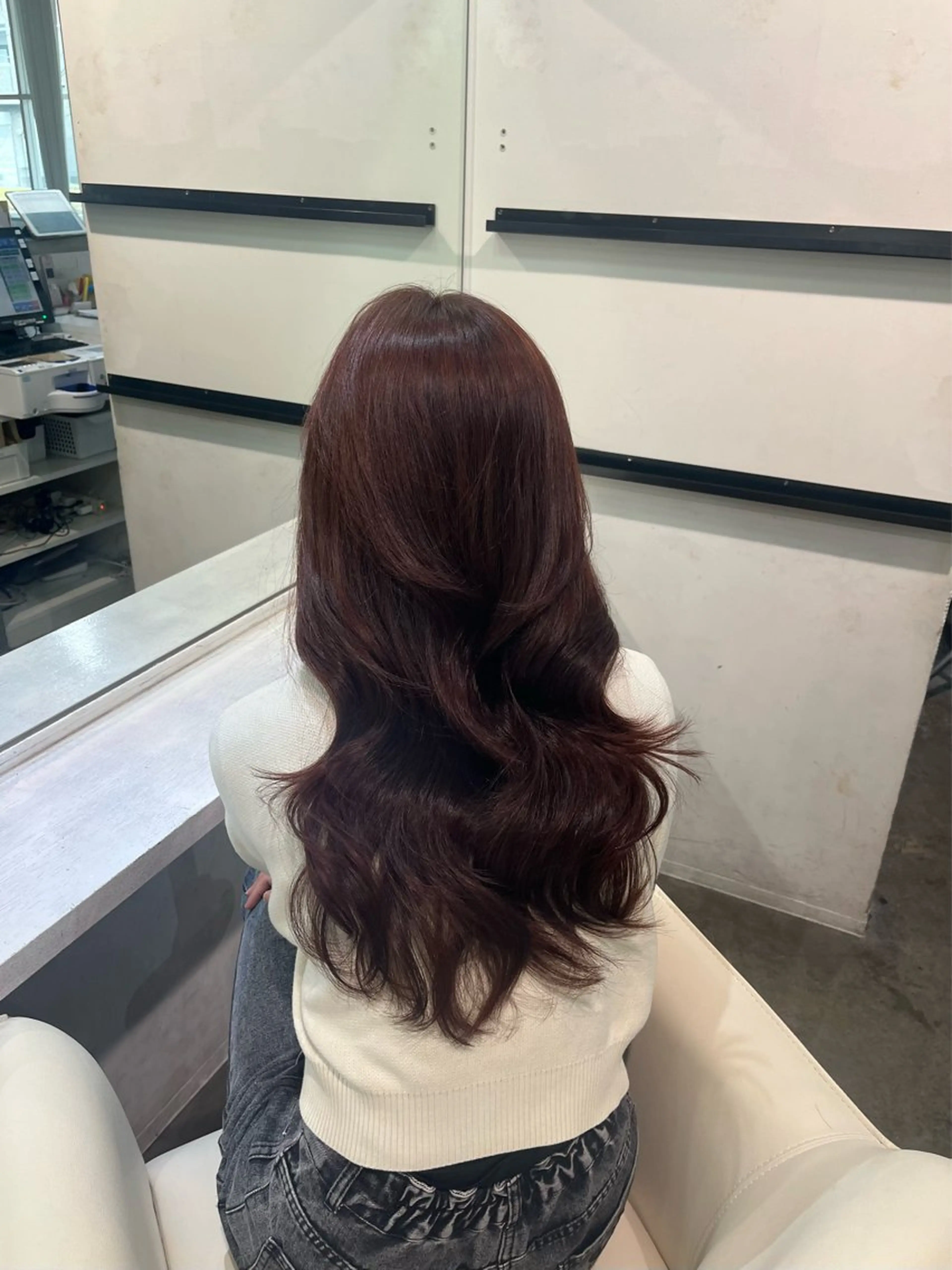 ロング カラー カット ヘアカラー 🫧ナオ🫧 /韓国 ヘア/ マンツーマンのヘアスタイル