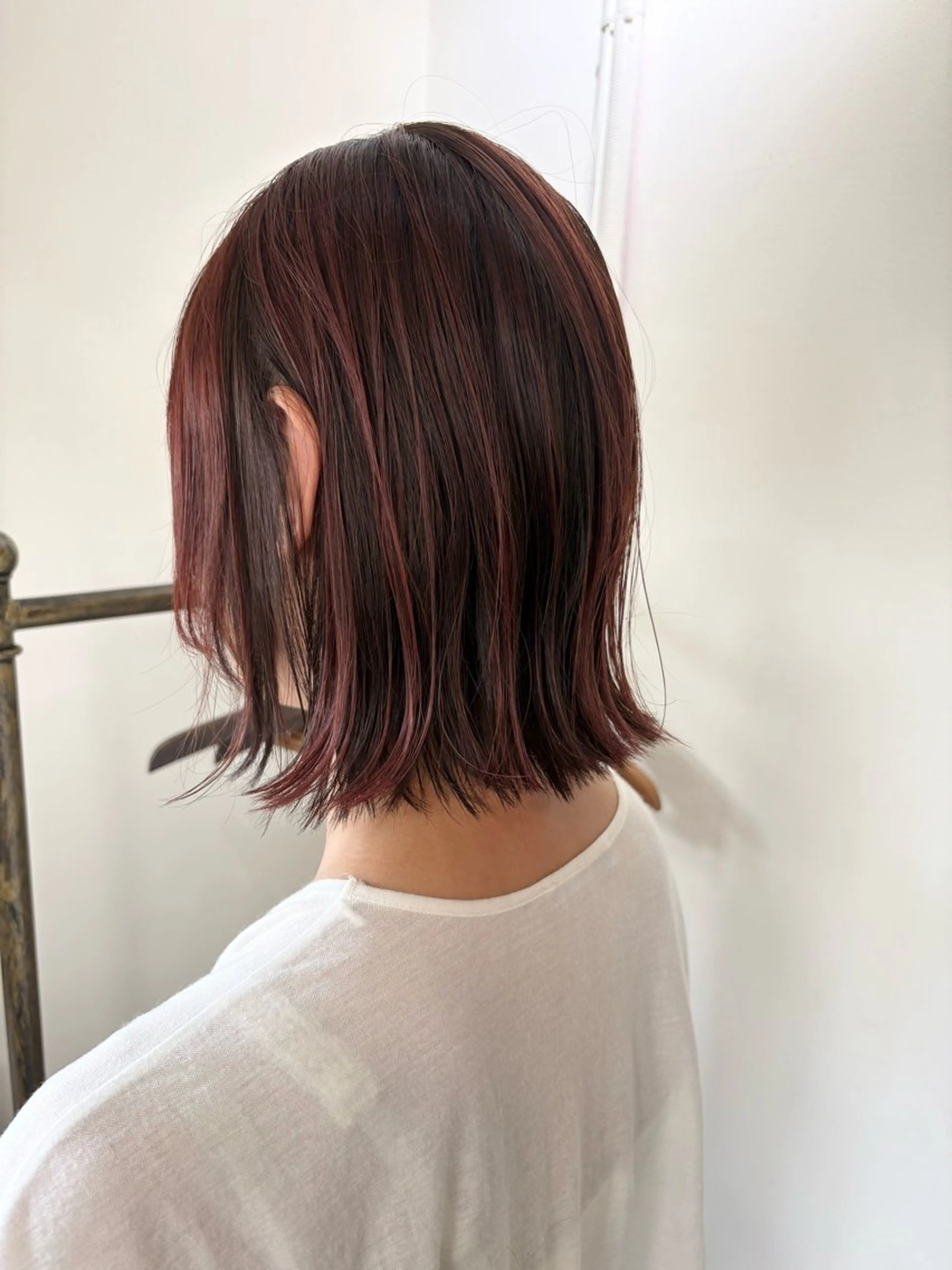 ミディアム カラー ブリーチ ピンクカラー バイオレットカラー カット ヘアカラー トリートメント takada kohのヘアスタイル