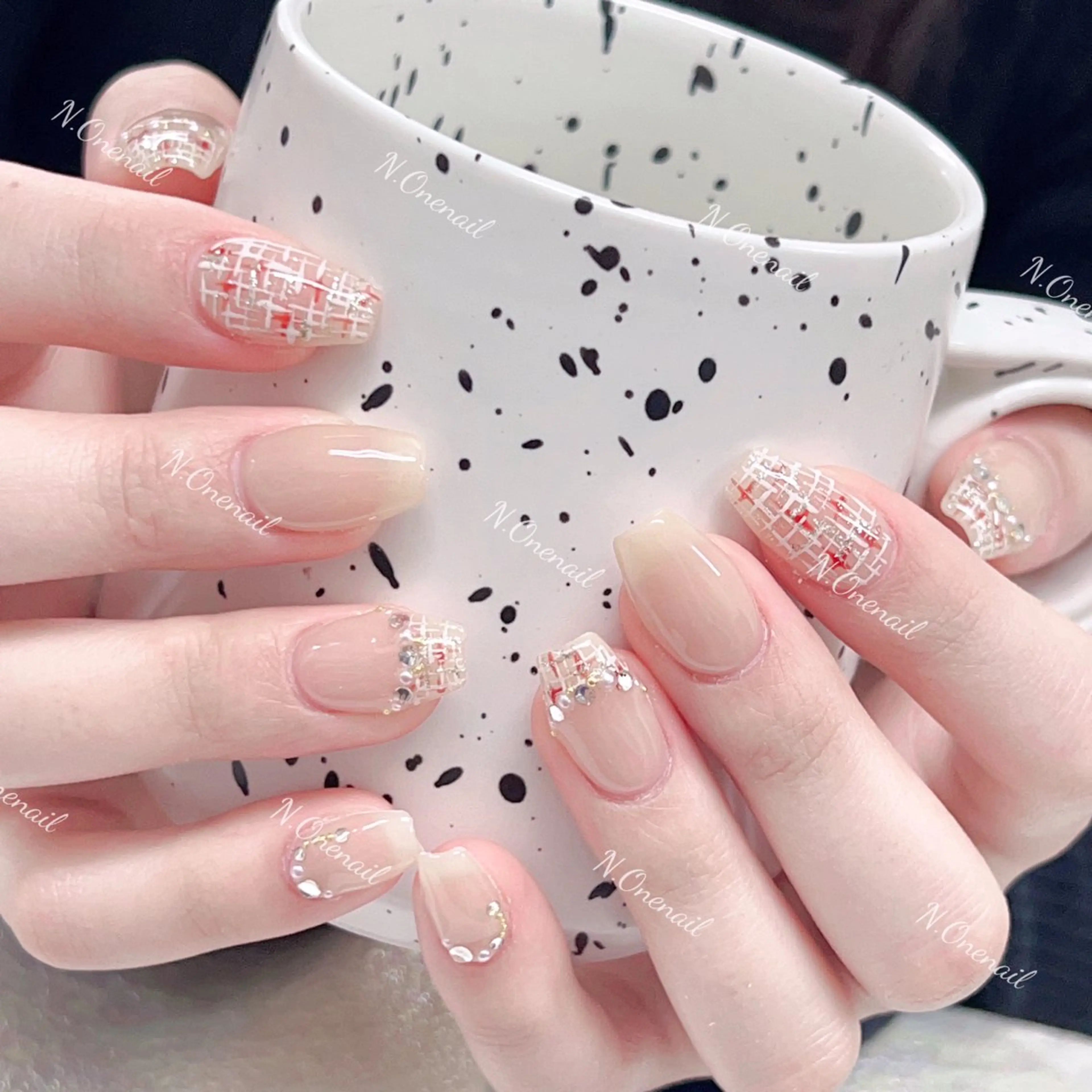 ネイル アートネイル グラデーション キラキラネイル ニュアンスネイル オフィスネイル 長いだし/スカルプ/ パラシェルN.oneのネイルデザイン