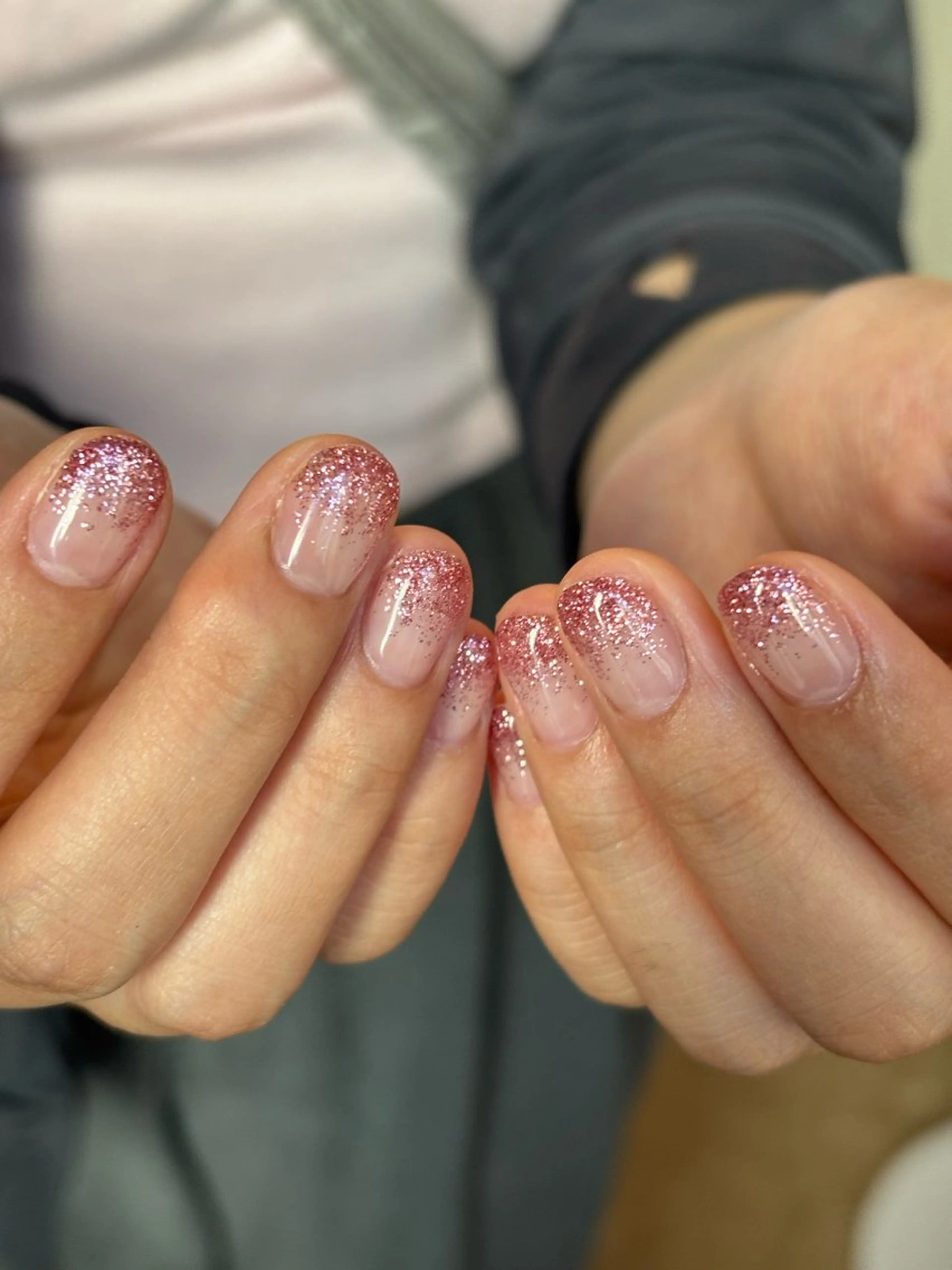 ネイル ラメ(グリッター) ラメグラデーション ハンドネイル scre as Etelのネイルデザイン