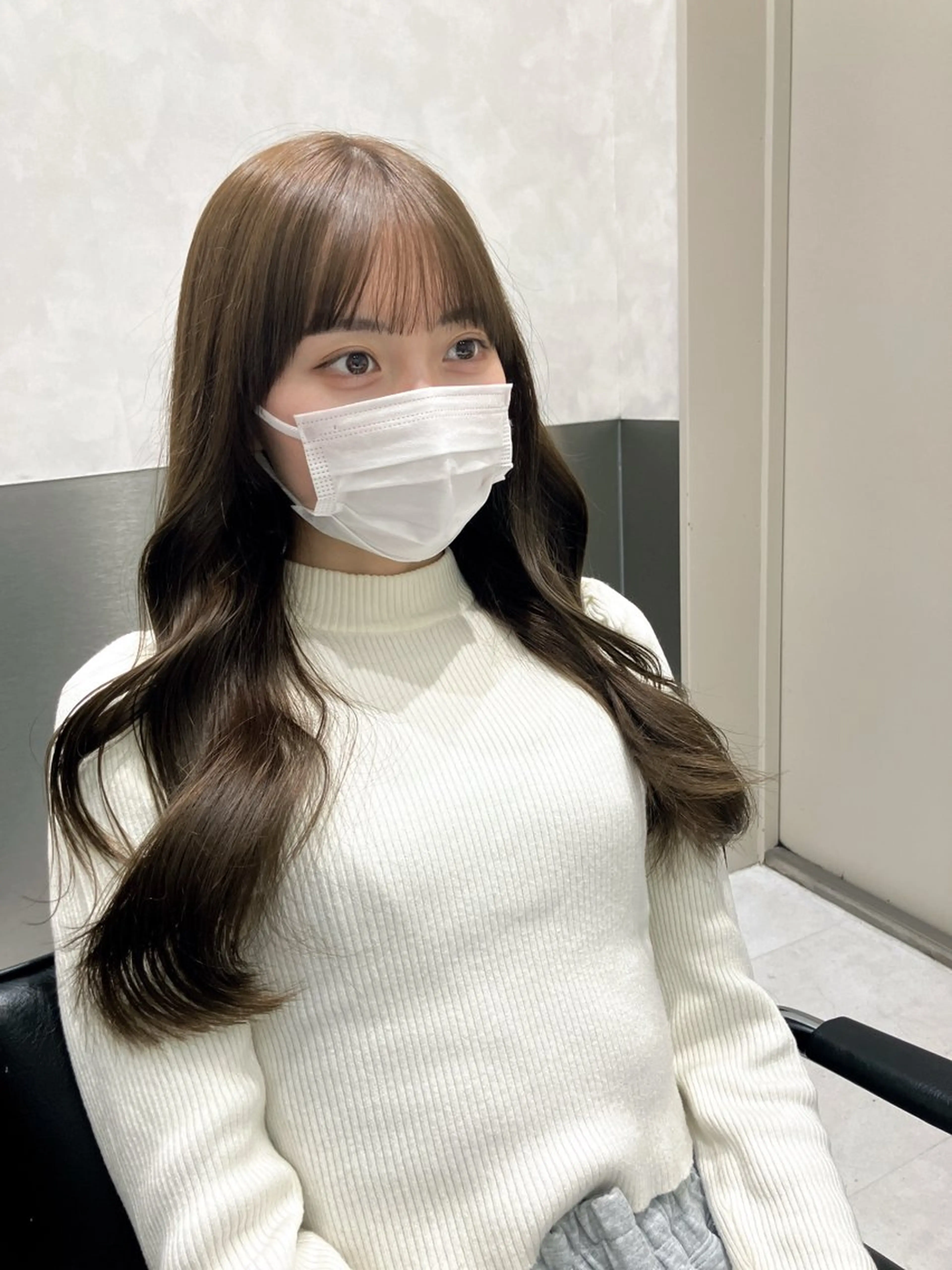 ロング カラー カット ヘアカラー トリートメント 💖ブリーチなし透明 感💖ASAHIのヘアスタイル