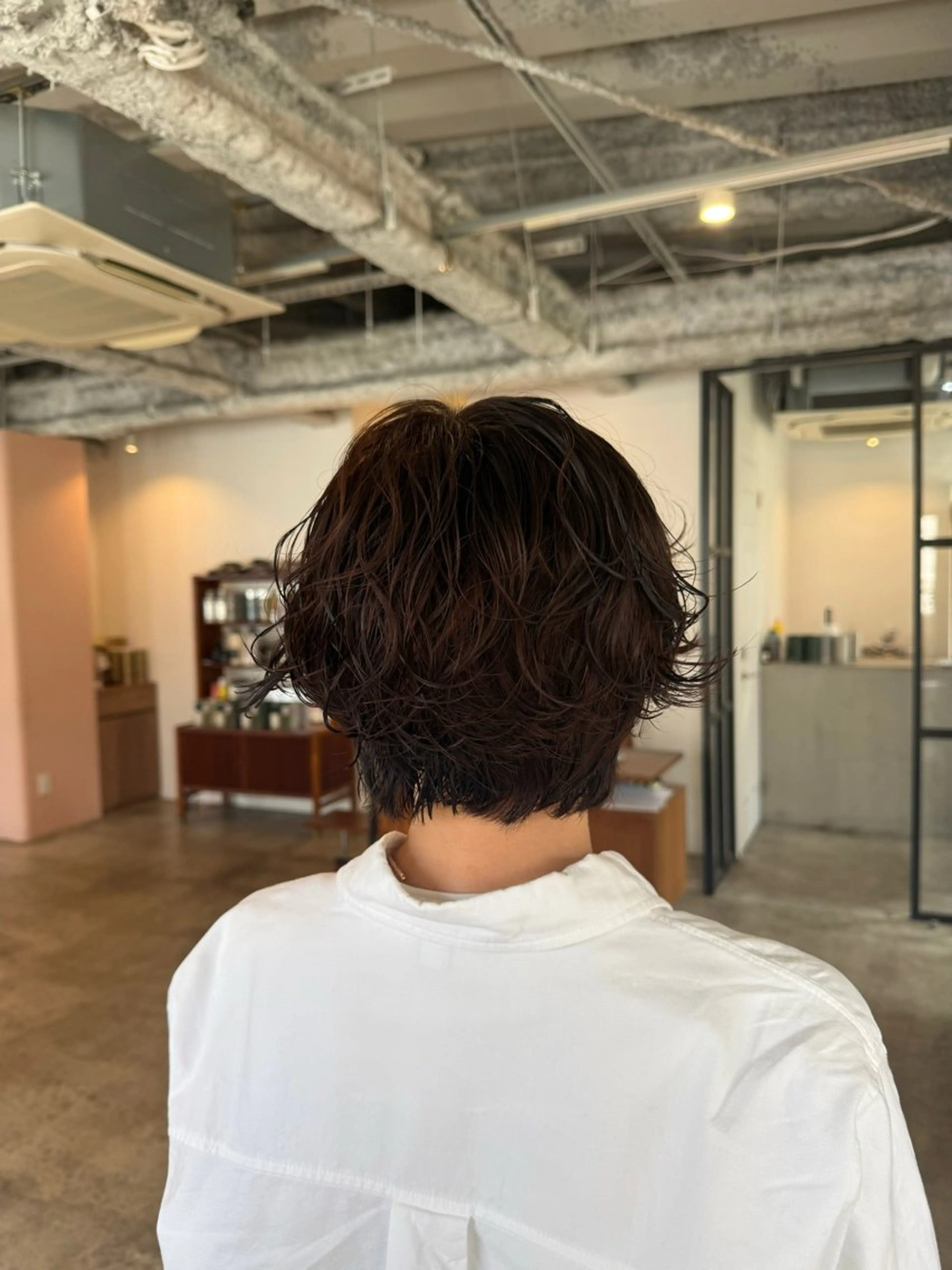 カラー ブラウンカラー オレンジ オレンジブラウン ヘアカラー 小西 美優のヘアスタイル