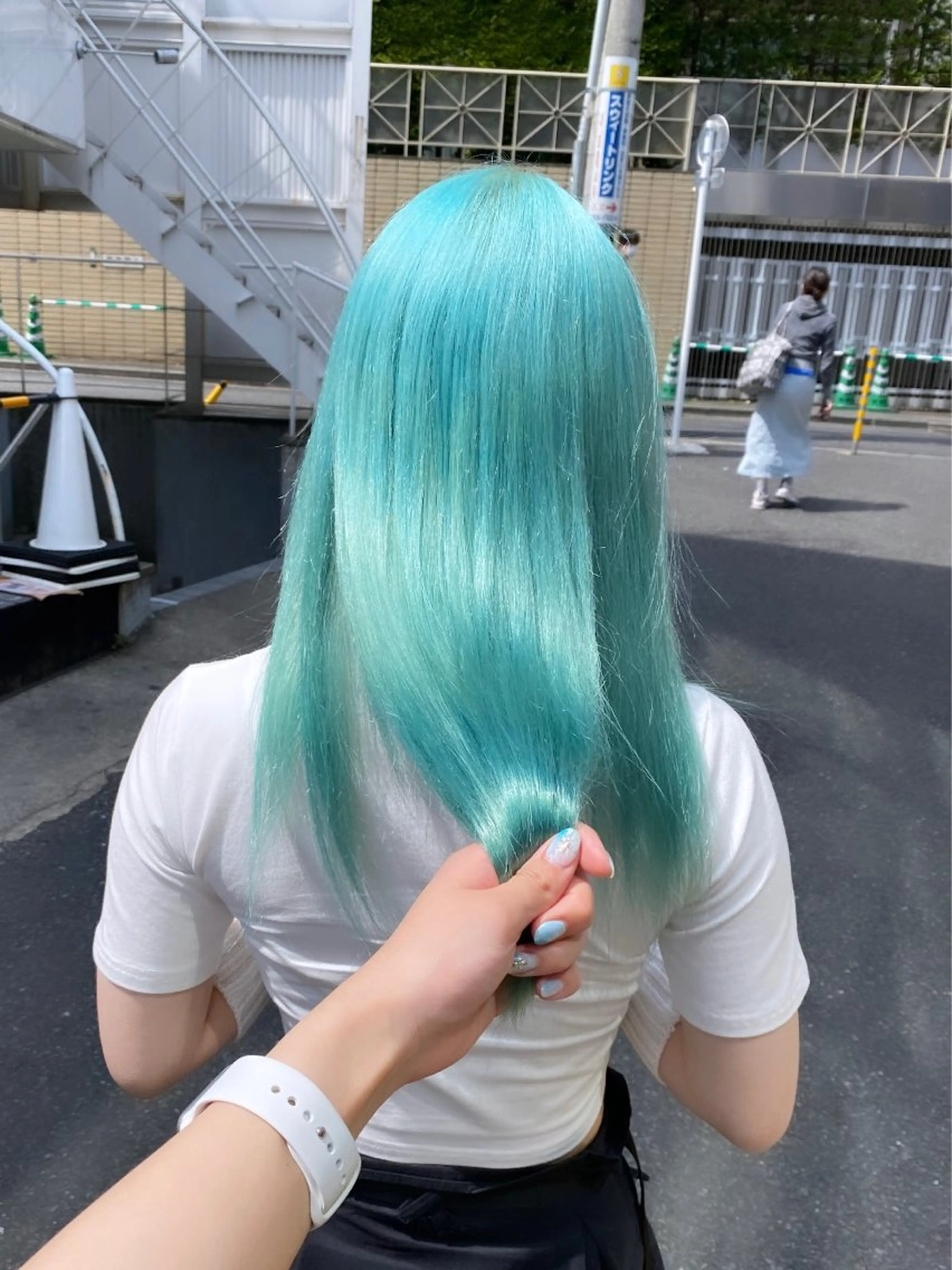 セミロング ヘアカラー トリートメント 🤍ムラ修正ブリーチ 🤍原宿/YUUのヘアスタイル