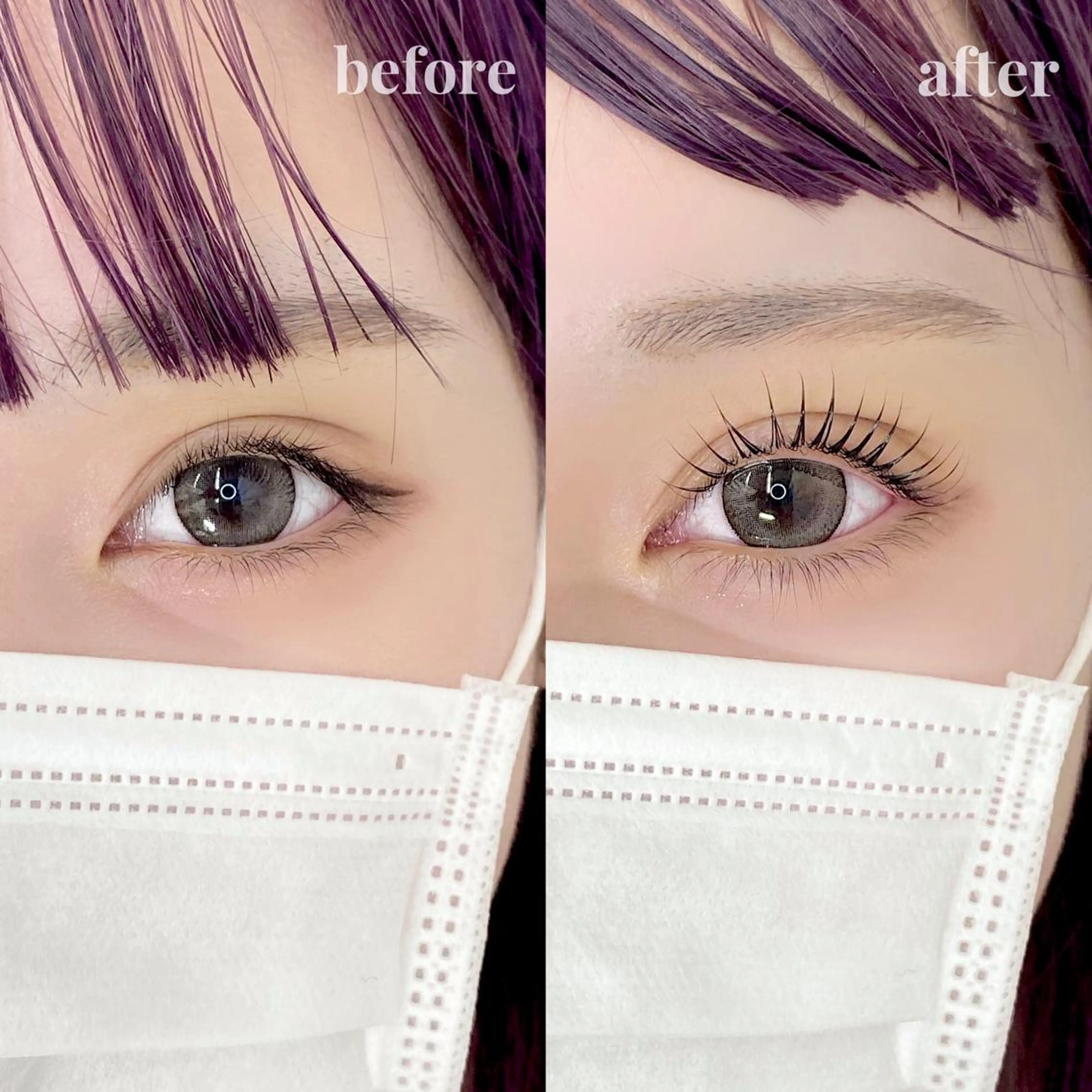 マツエク・マツパ パリジェンヌラッシュリフト 一重×まつ毛パーマ Refine Sayakaのマツエク・マツパデザイン