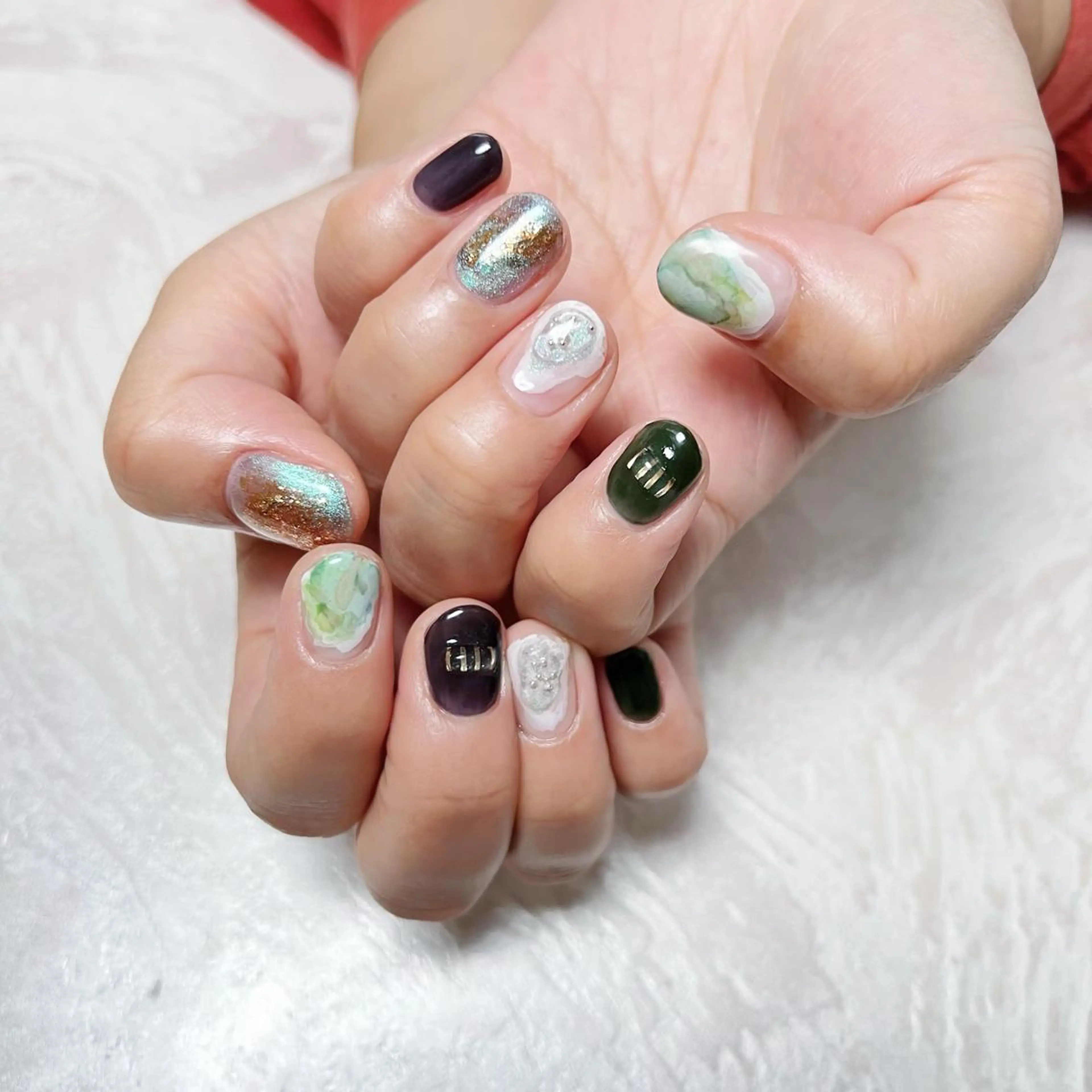 ネイル ニュアンスネイル ショートネイル gemickle nailのネイルデザイン