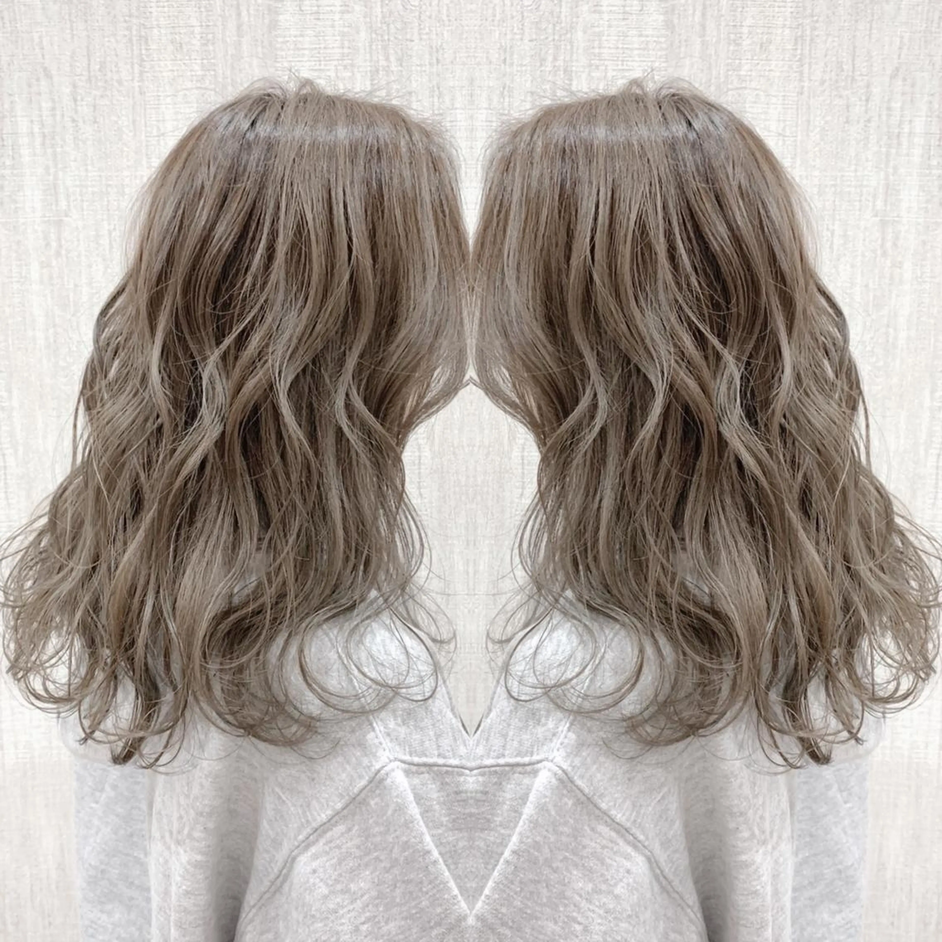 セミロング カラー ヘアカラー トリートメント 店長✨レイヤー✖️ 髪質改善✖️韓国ヘアのヘアスタイル