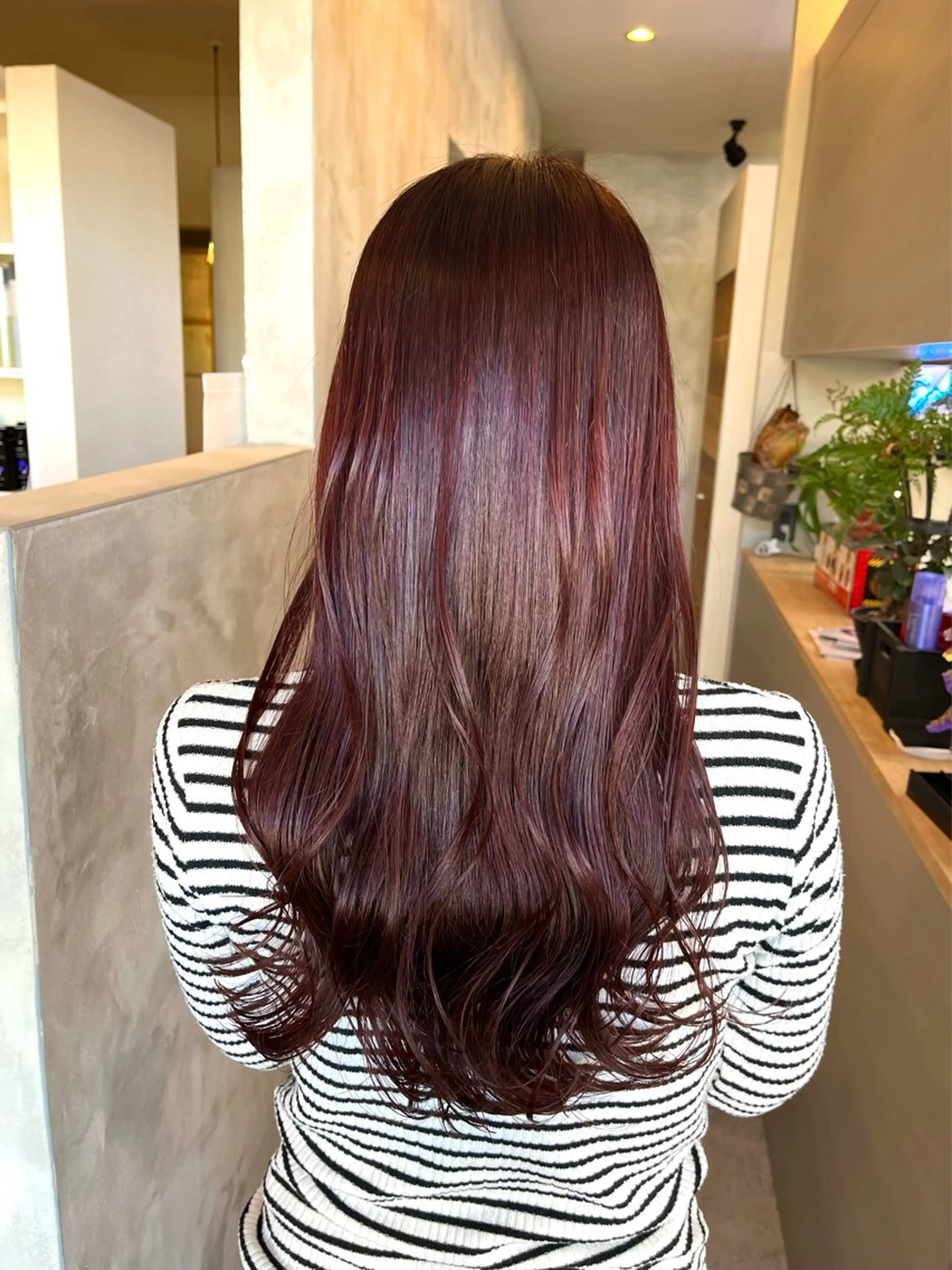 ロング カラー カット ヘアカラー トリートメント Yuka /ツヤカラー✨のヘアスタイル