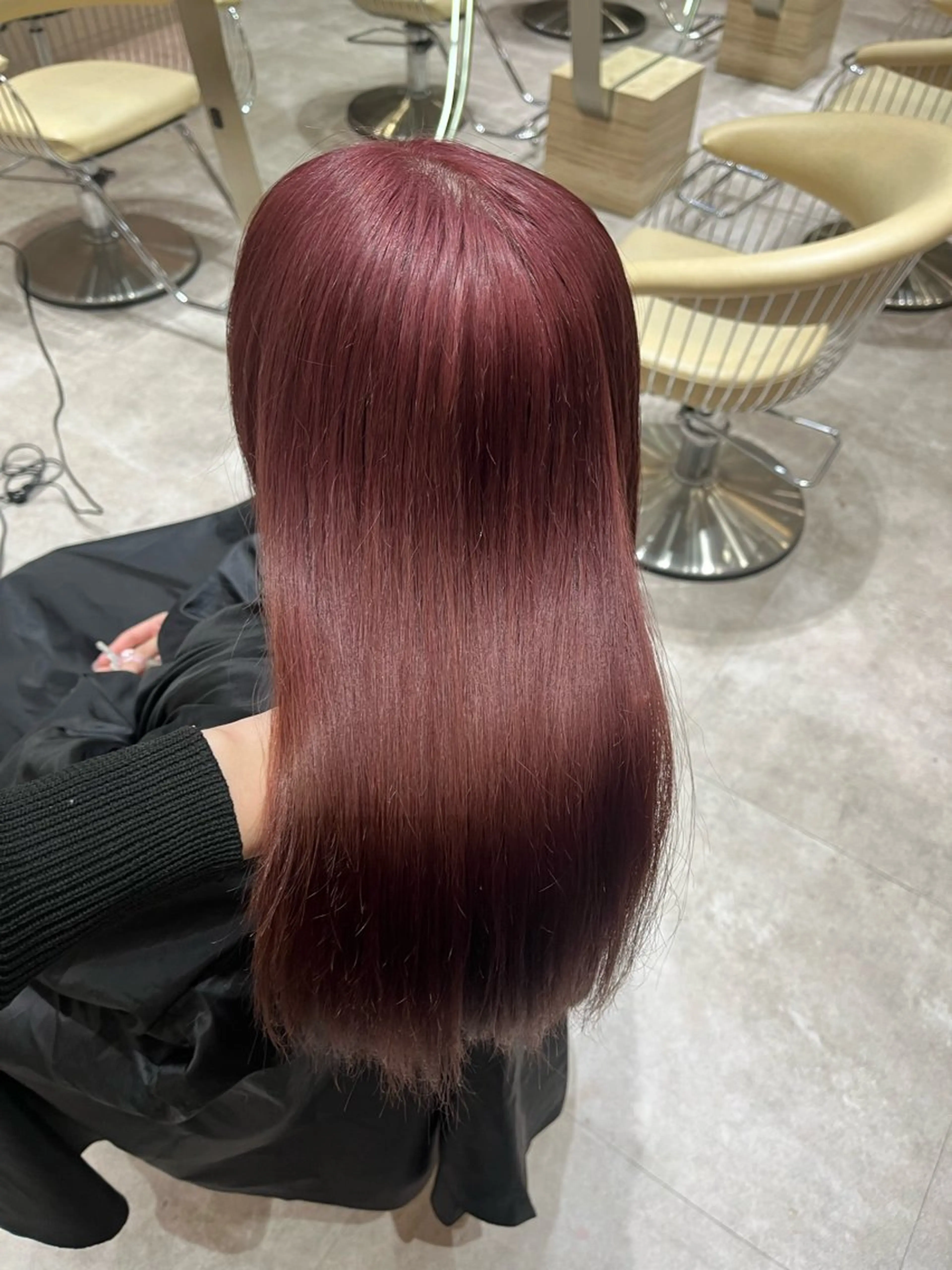 ロング カラー カット ヘアカラー 顔周りカット/ 透明感カラー/ユナのヘアスタイル