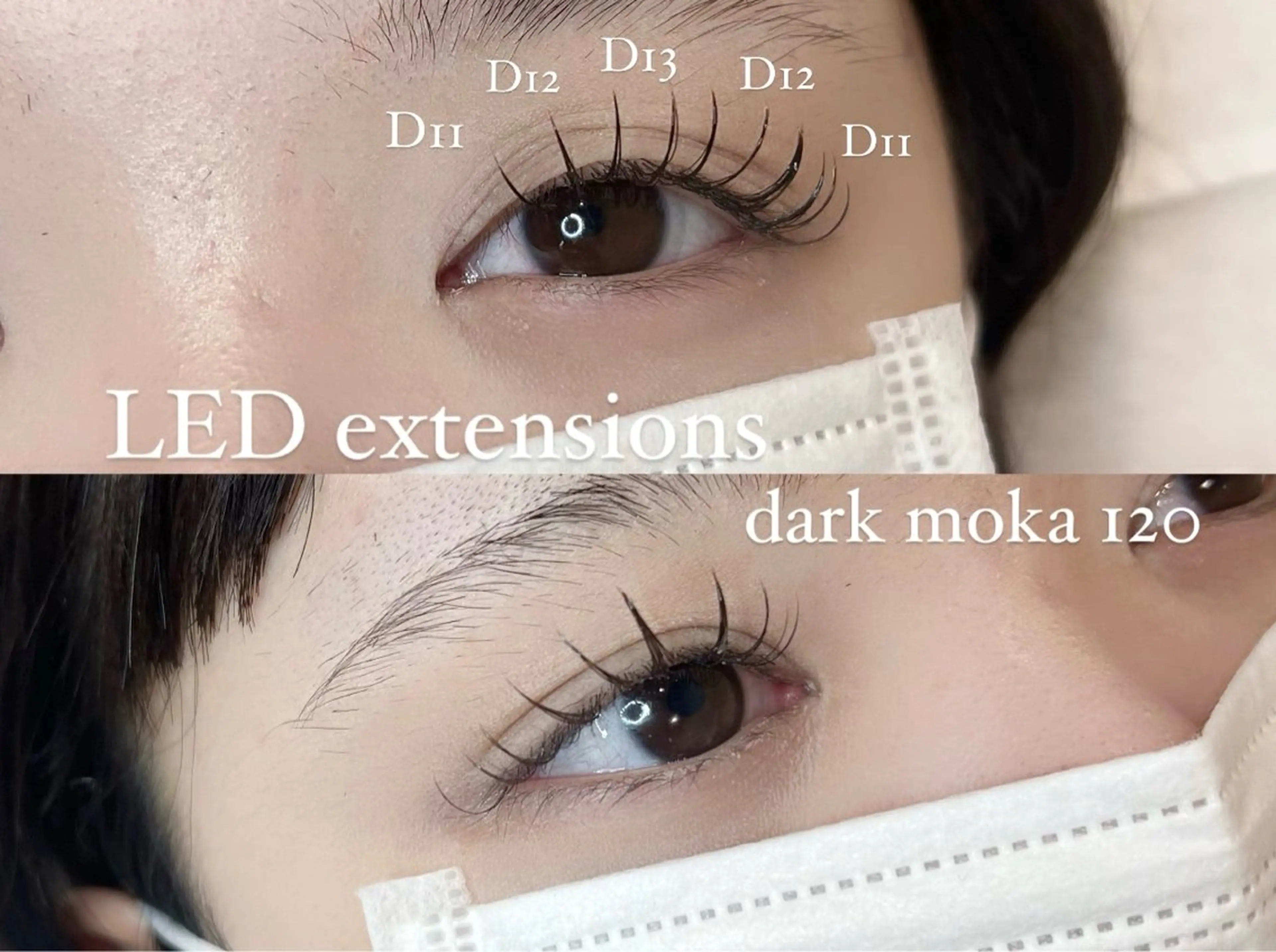 ［LEDエクステ］120本⚠️付け足し承っておりません。オフ代＋1000円　施術者異なります！の写真