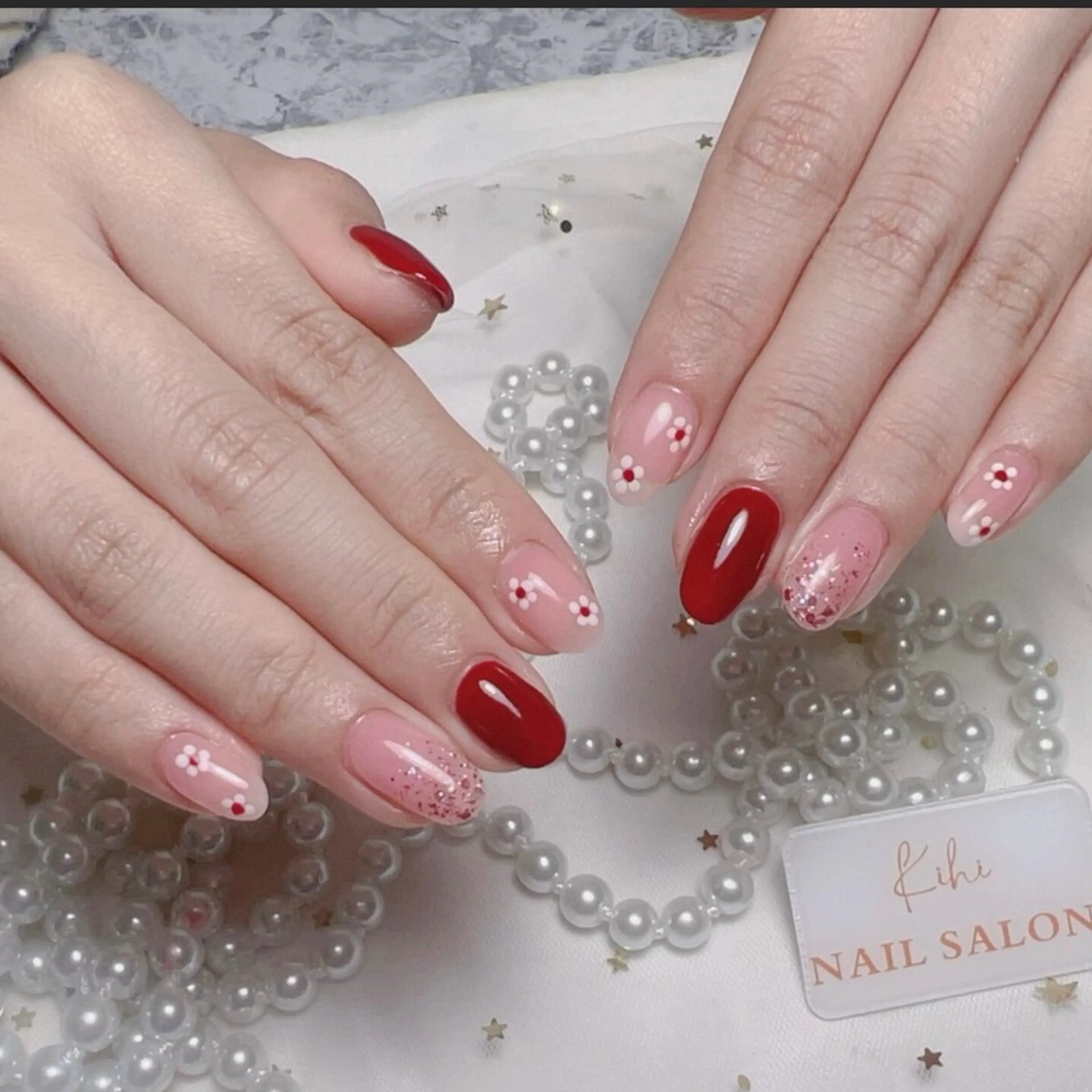 ネイル アートネイル フレンチネイル ジェルネイル グラデーション 韓国ネイル ハンドネイル 💕鈴木ユリ パラジェル/オフ無料のネイルデザイン