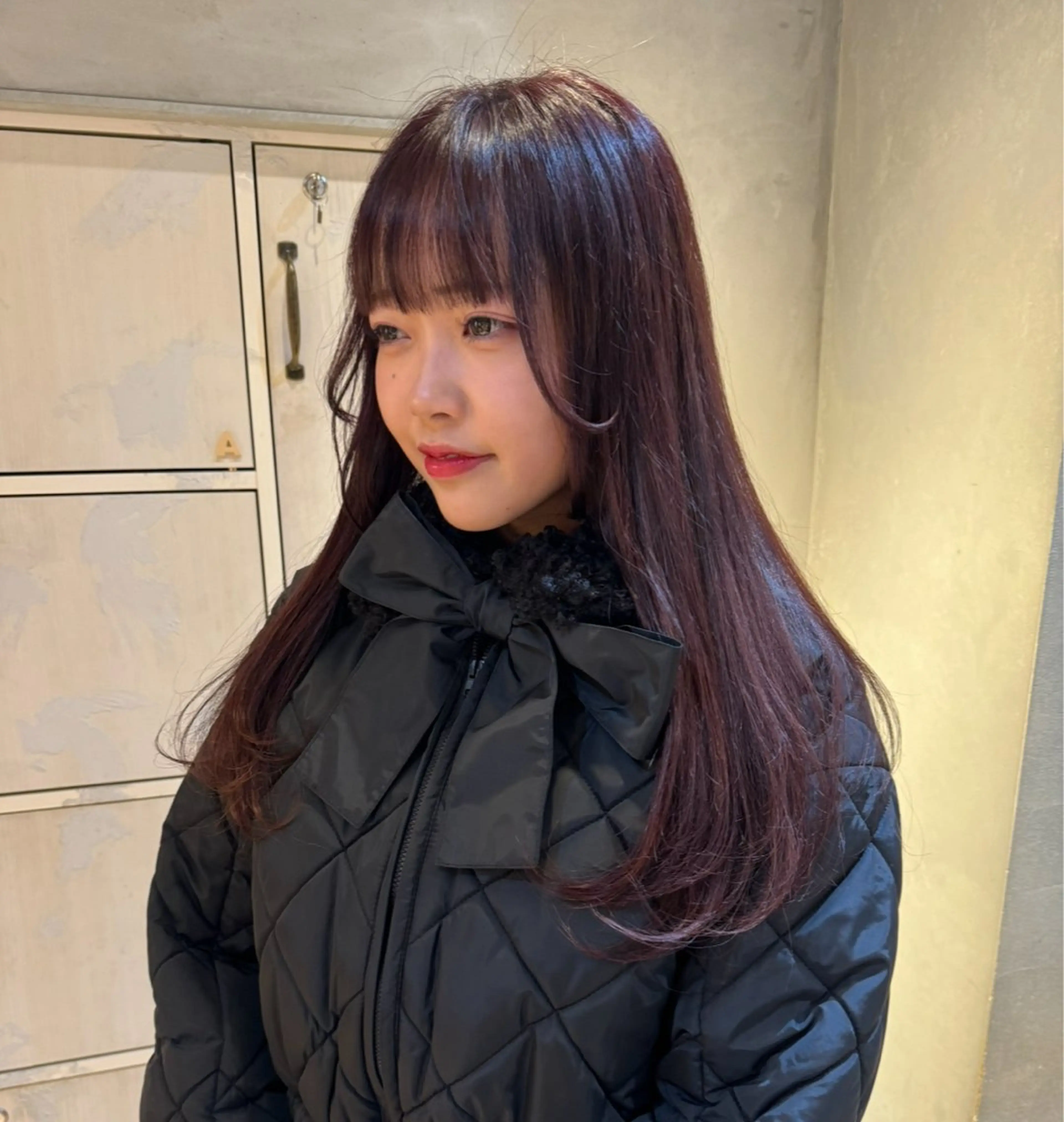 ミディアム カラー ピンクカラー トリートメント トリートメント 透明感カラー ☆akoのヘアスタイル