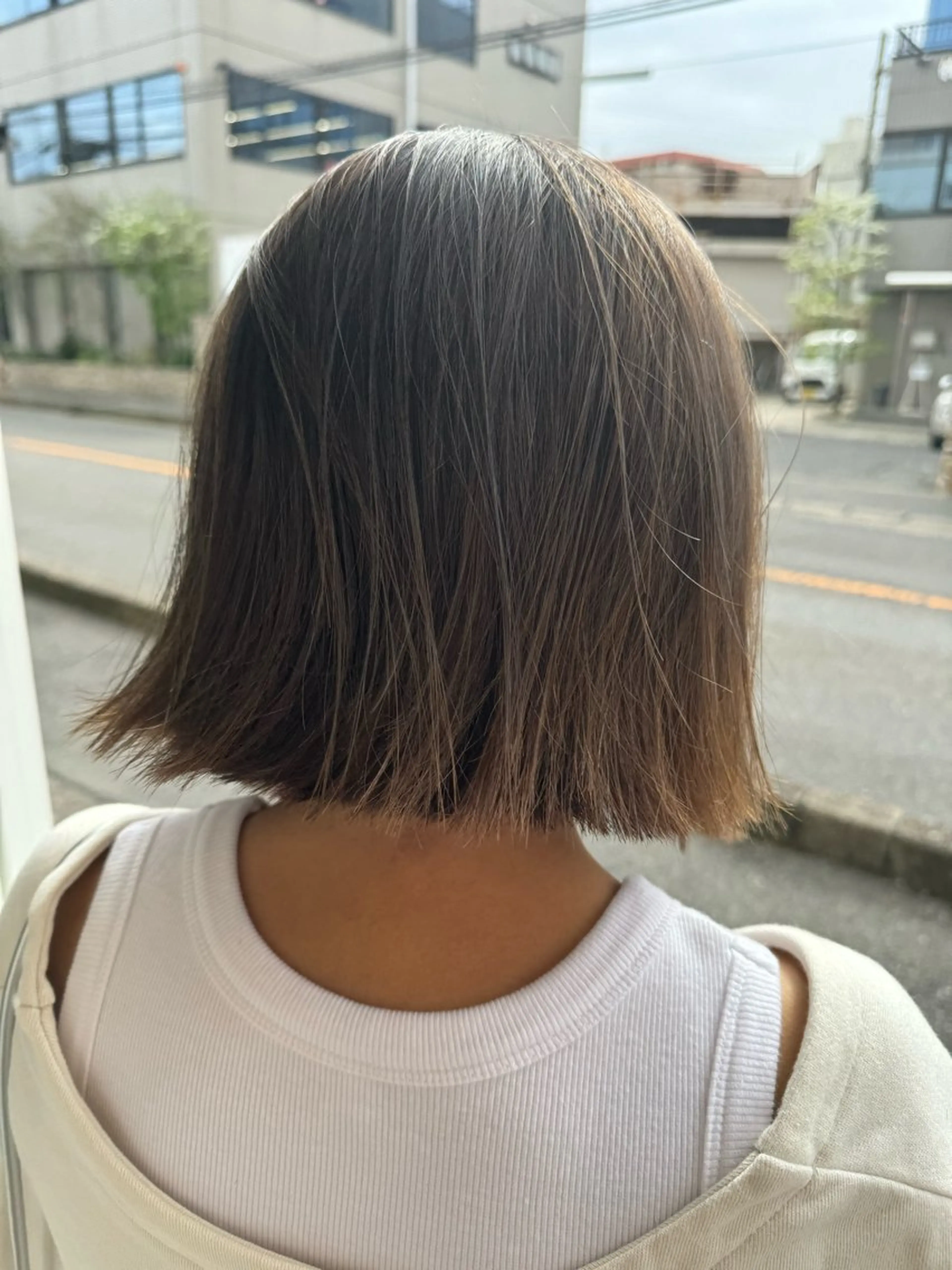 ミディアム カラー 坂田 優子のヘアスタイル