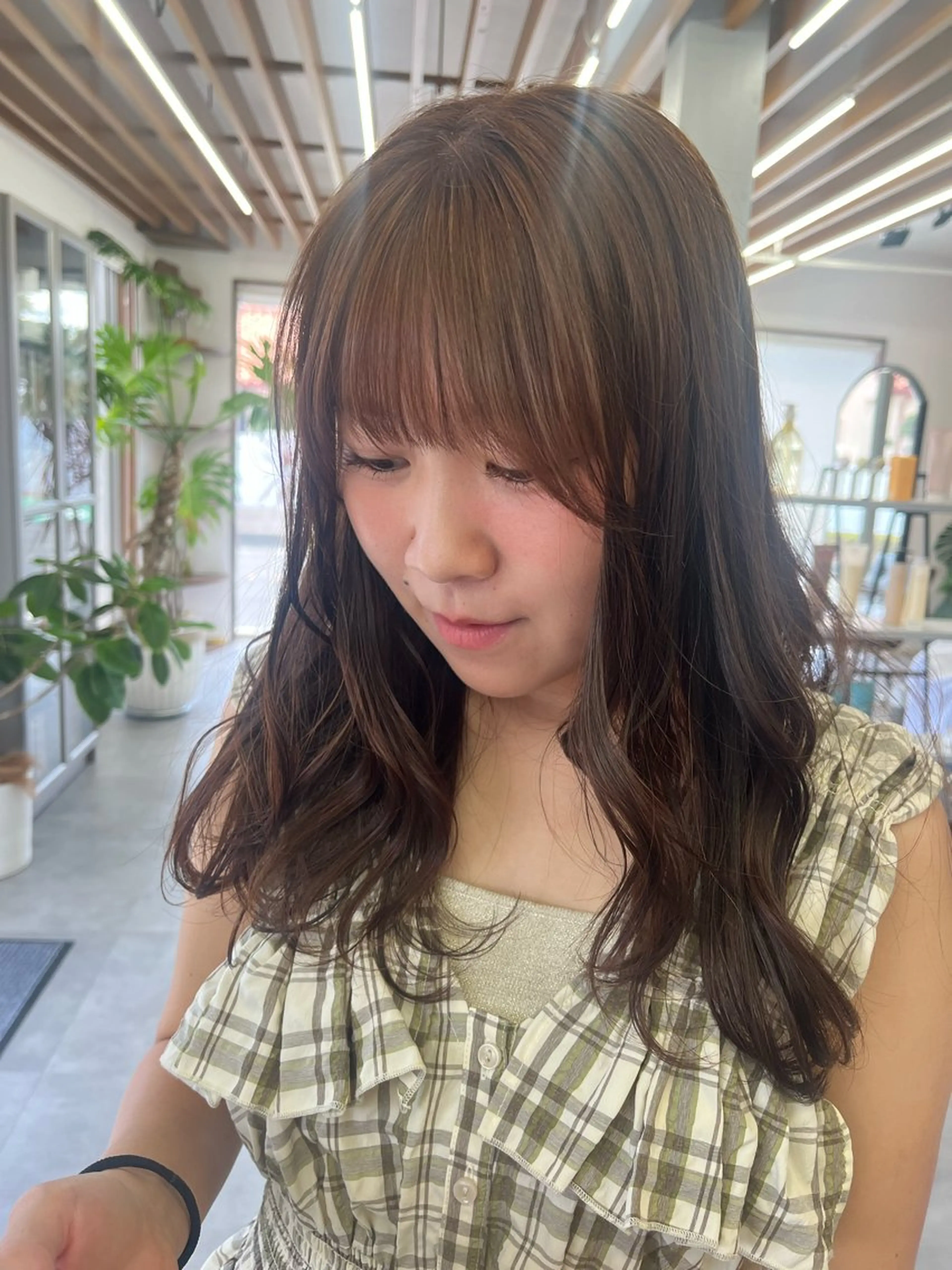 セミロング カラー ベージュカラー カット ヘアカラー トリートメント 村田 萌のヘアスタイル