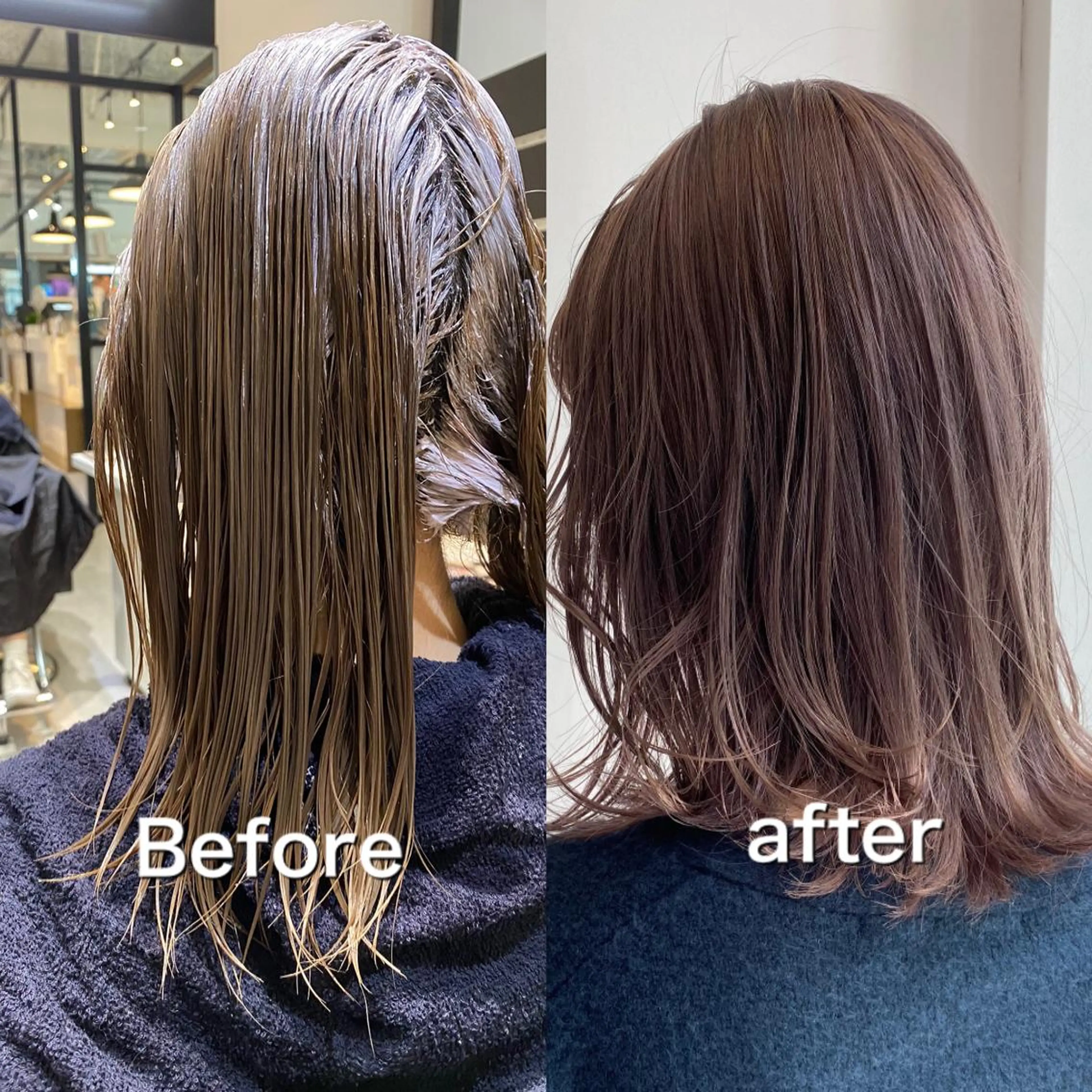 セミロング カラー カット ヘアカラー salowin梅田茶屋町suite所属・ハイトーンヘア/ 島崎　タクミのヘアスタイル