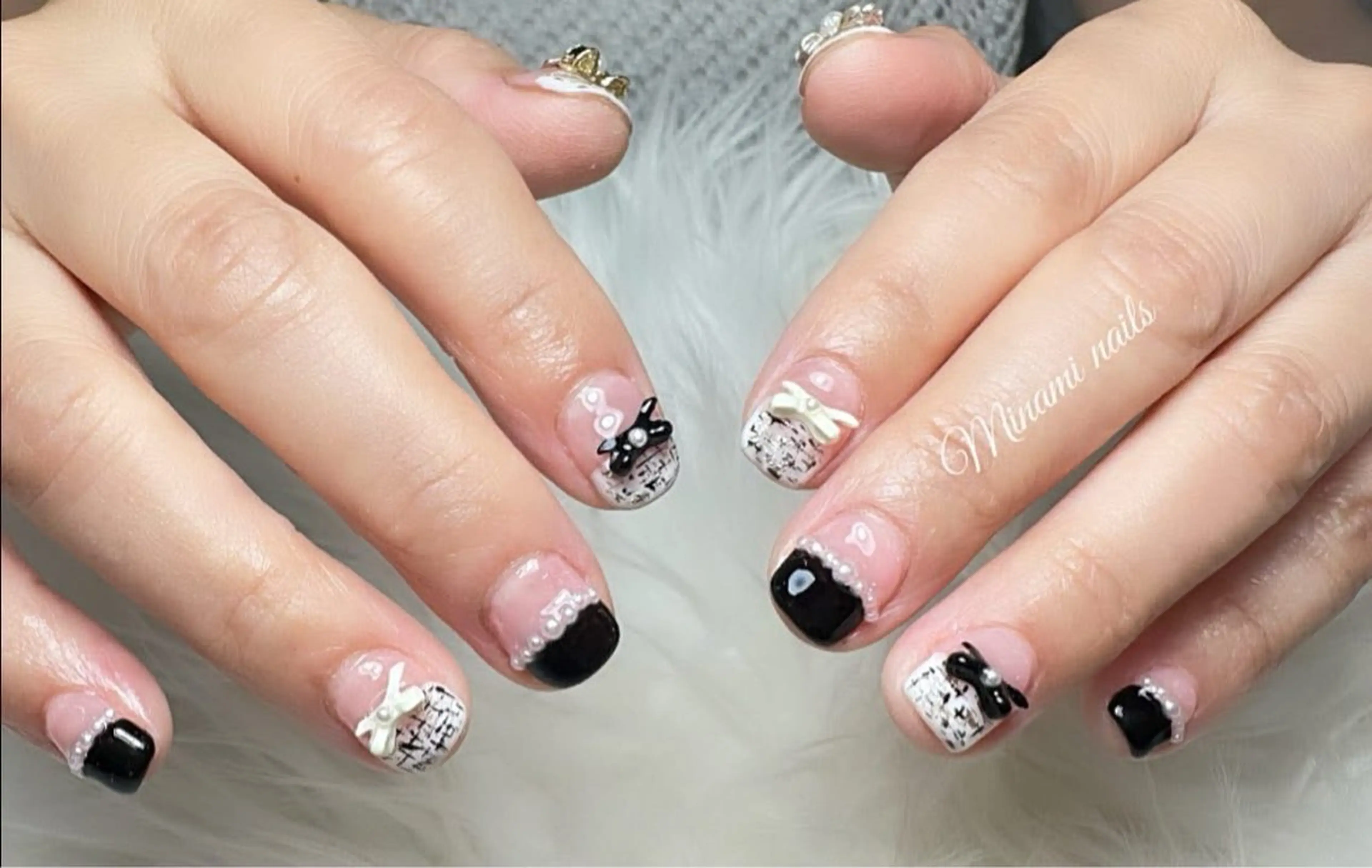 ネイル アートネイル オーロラネイル ガーリー キラキラネイル 韓国ネイル Minami Nailsのネイルデザイン