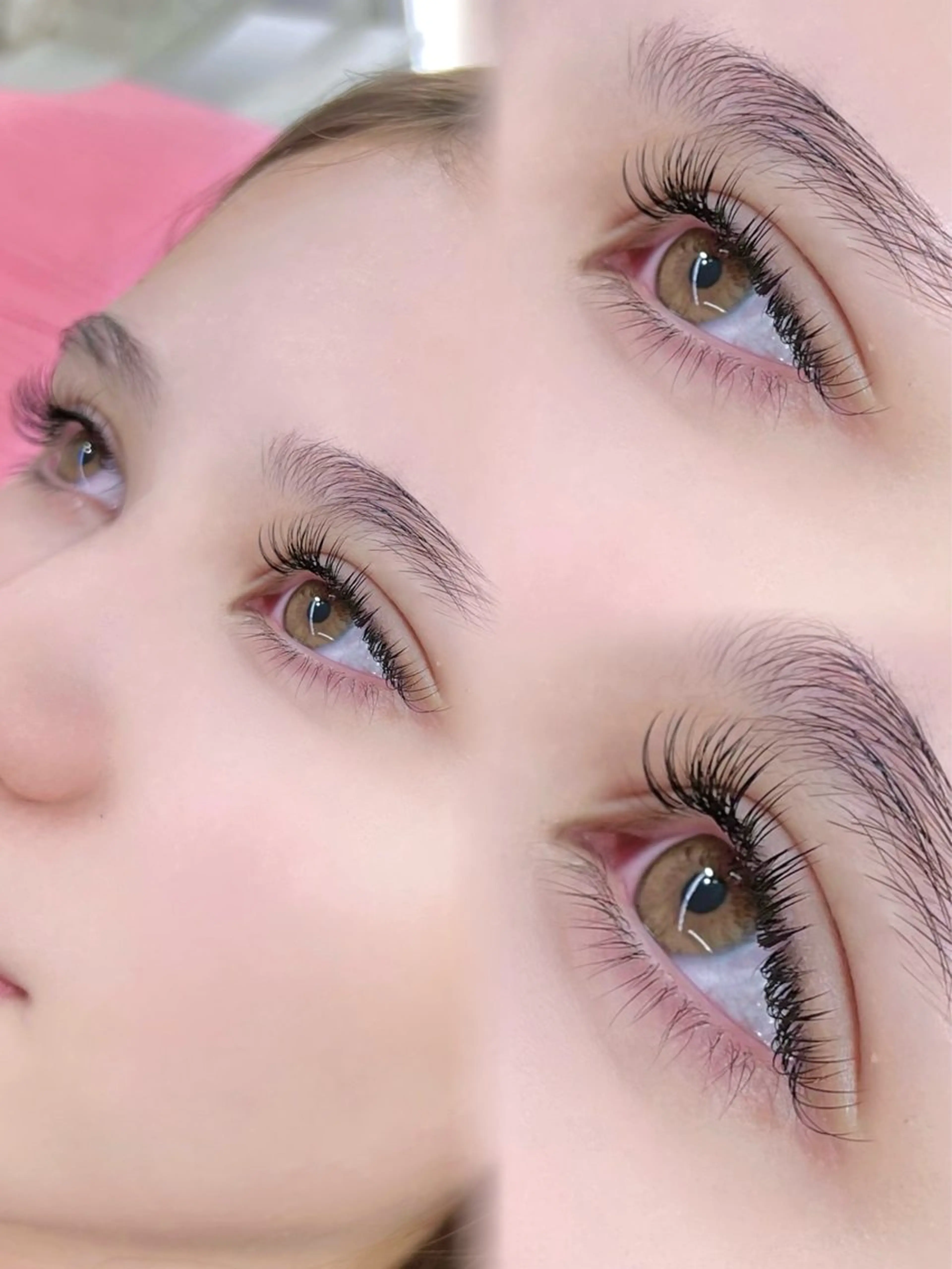 マツエク・マツパ フラットラッシュ 目尻長め Hologram mizuhoのマツエク・マツパデザイン